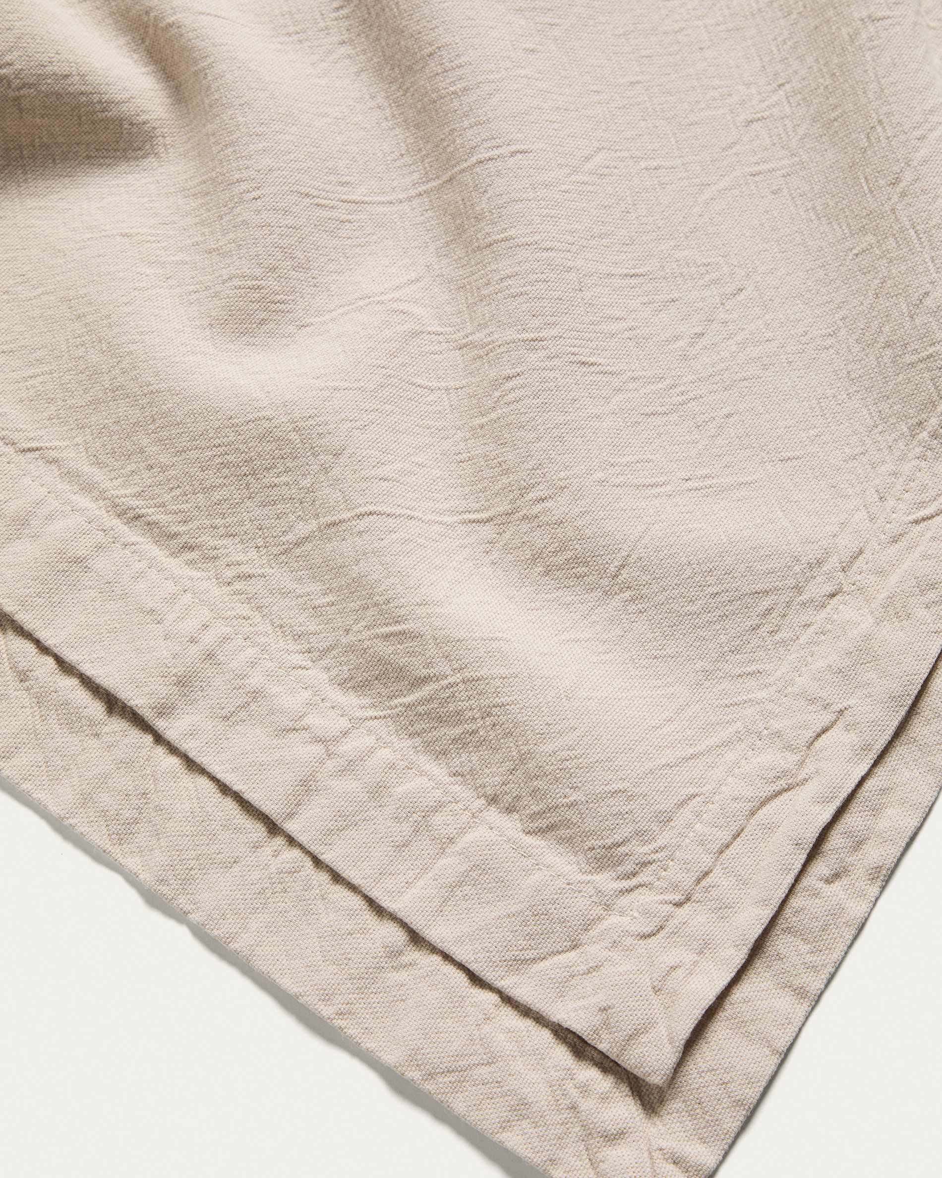 Lerava tablecloth in washed stone grey cotton 170 x 170cm