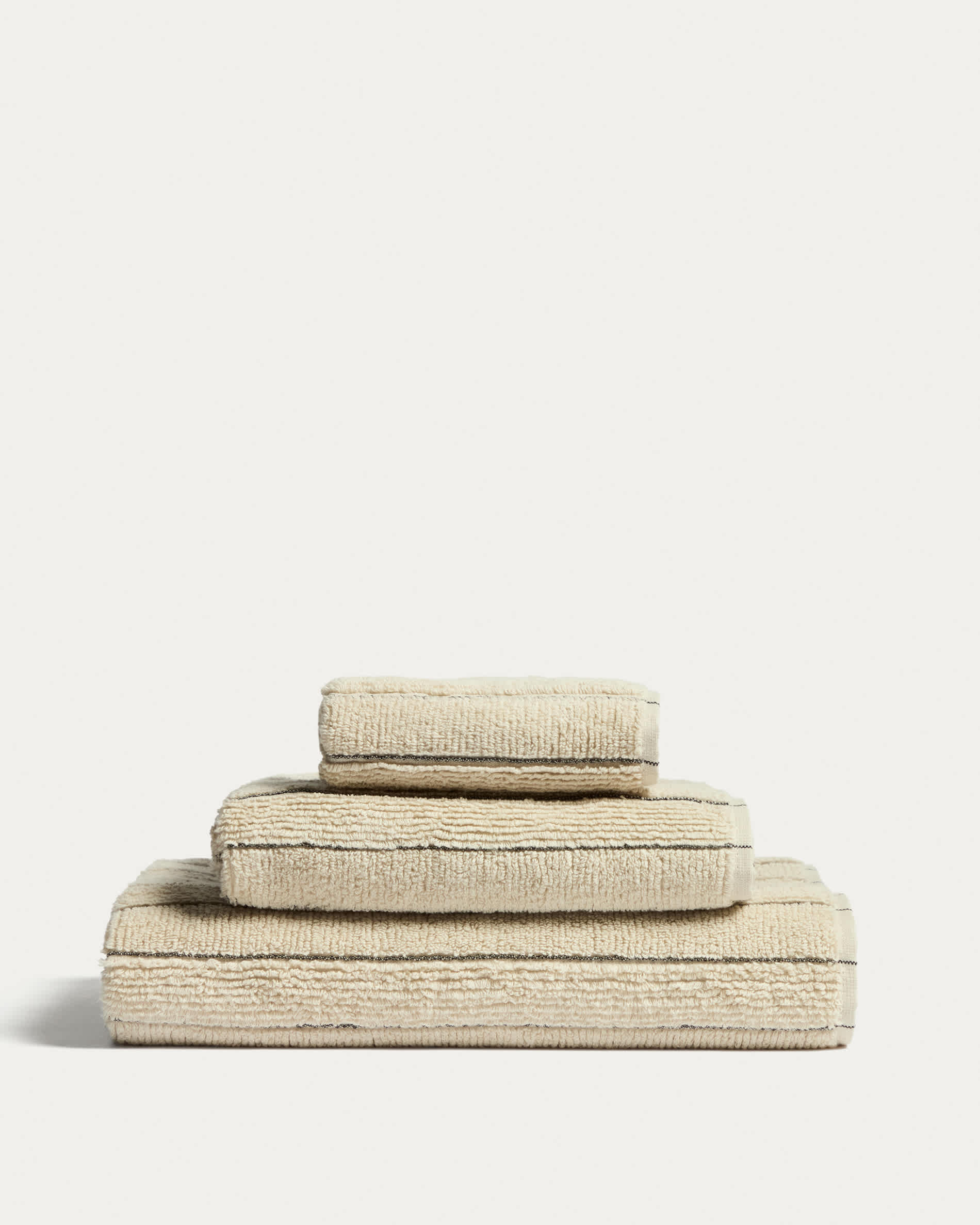 Sedy 100%-cotton jacquard beige hand towel 50 x 90 cm