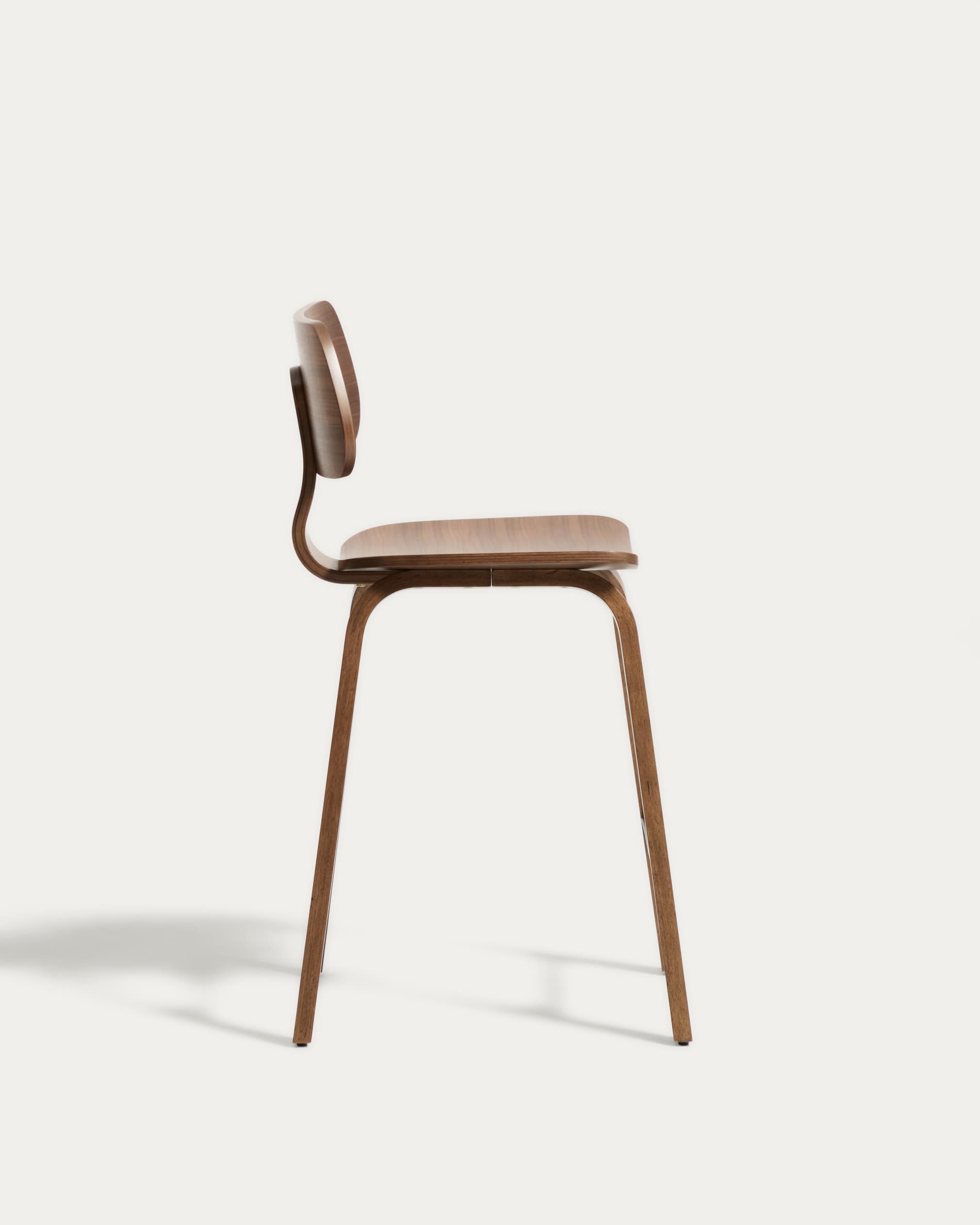 Gena stool in walnut veneer 65cm