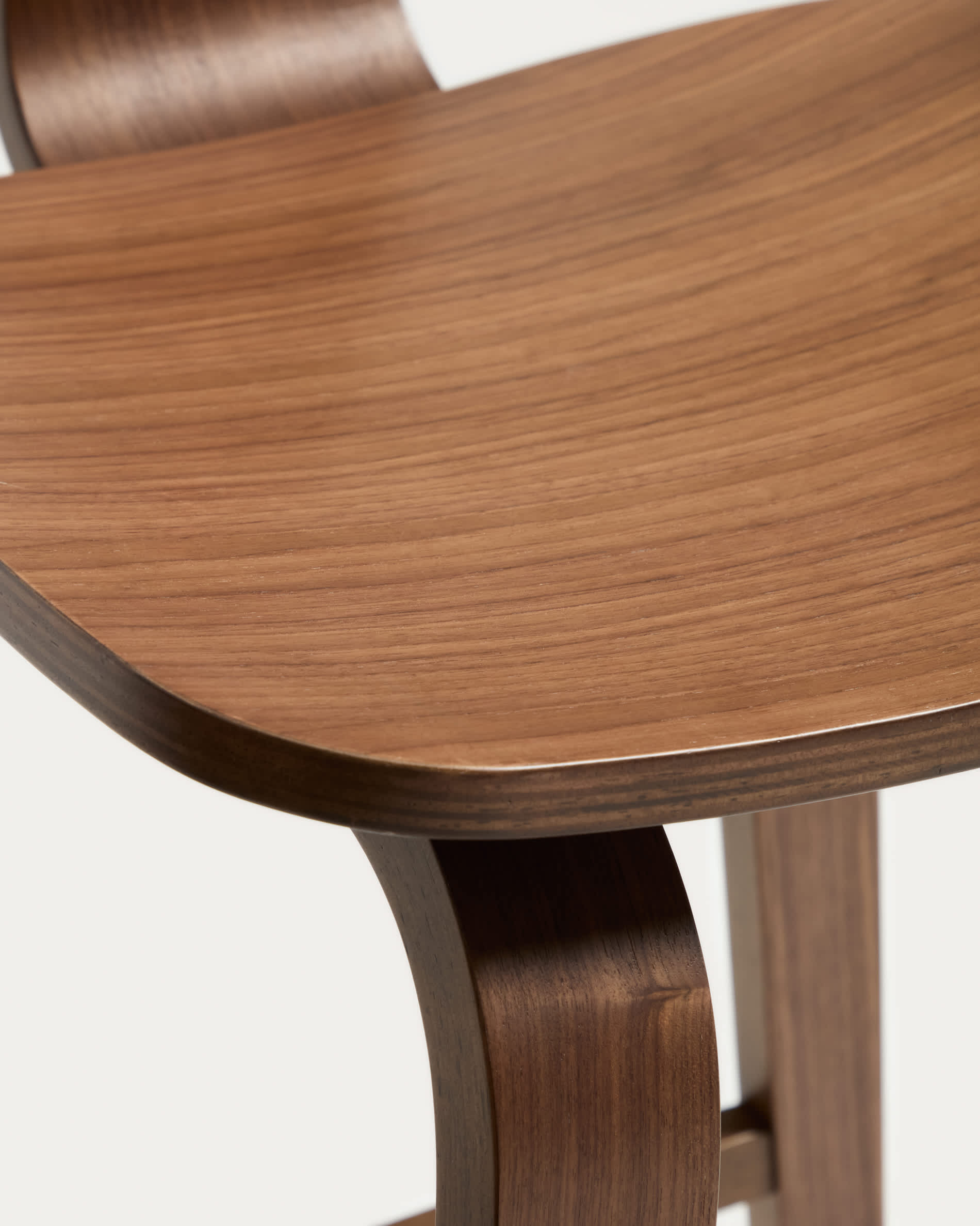 Gena stool in walnut veneer 65cm
