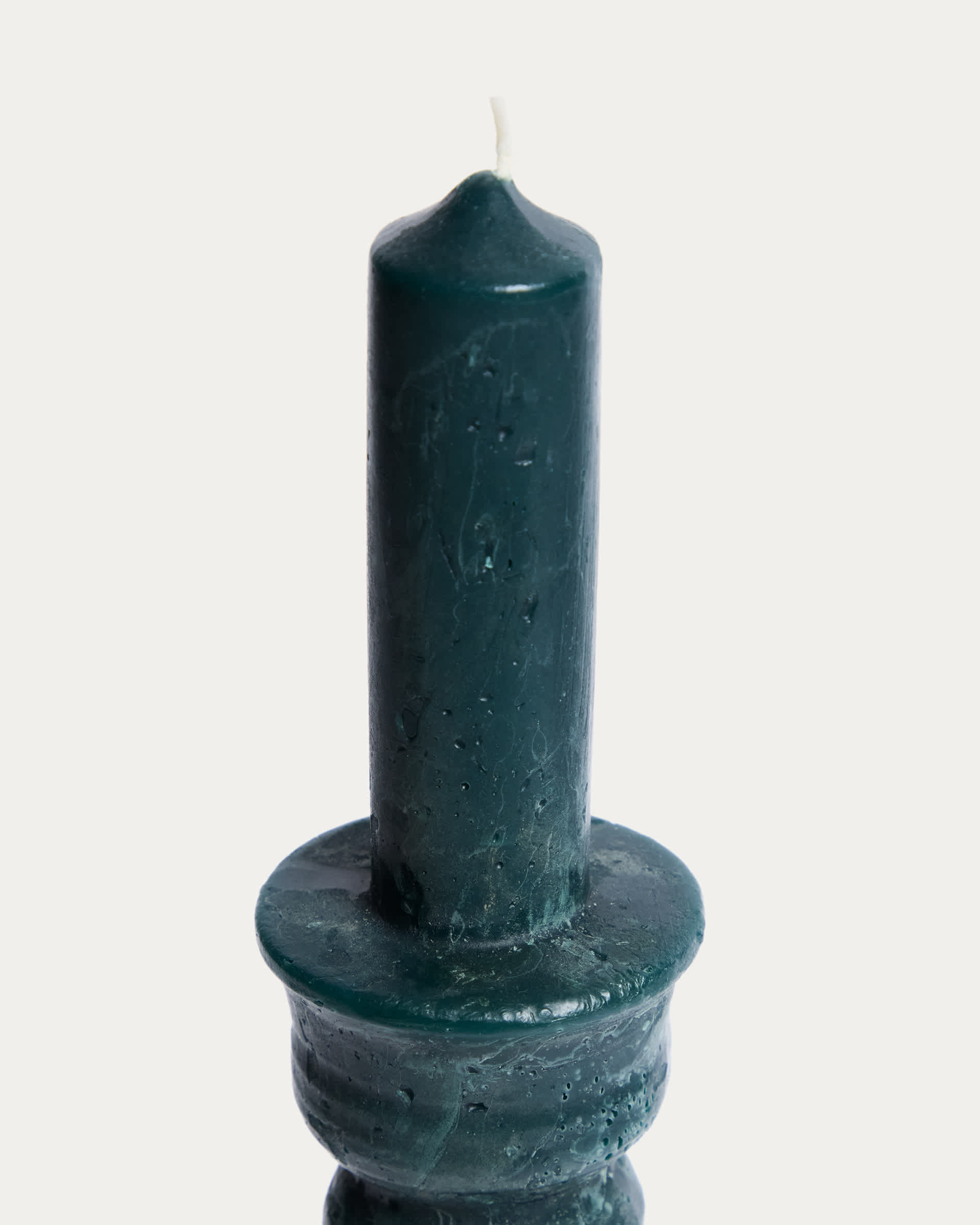 Ferel moss-green candle 35 cm