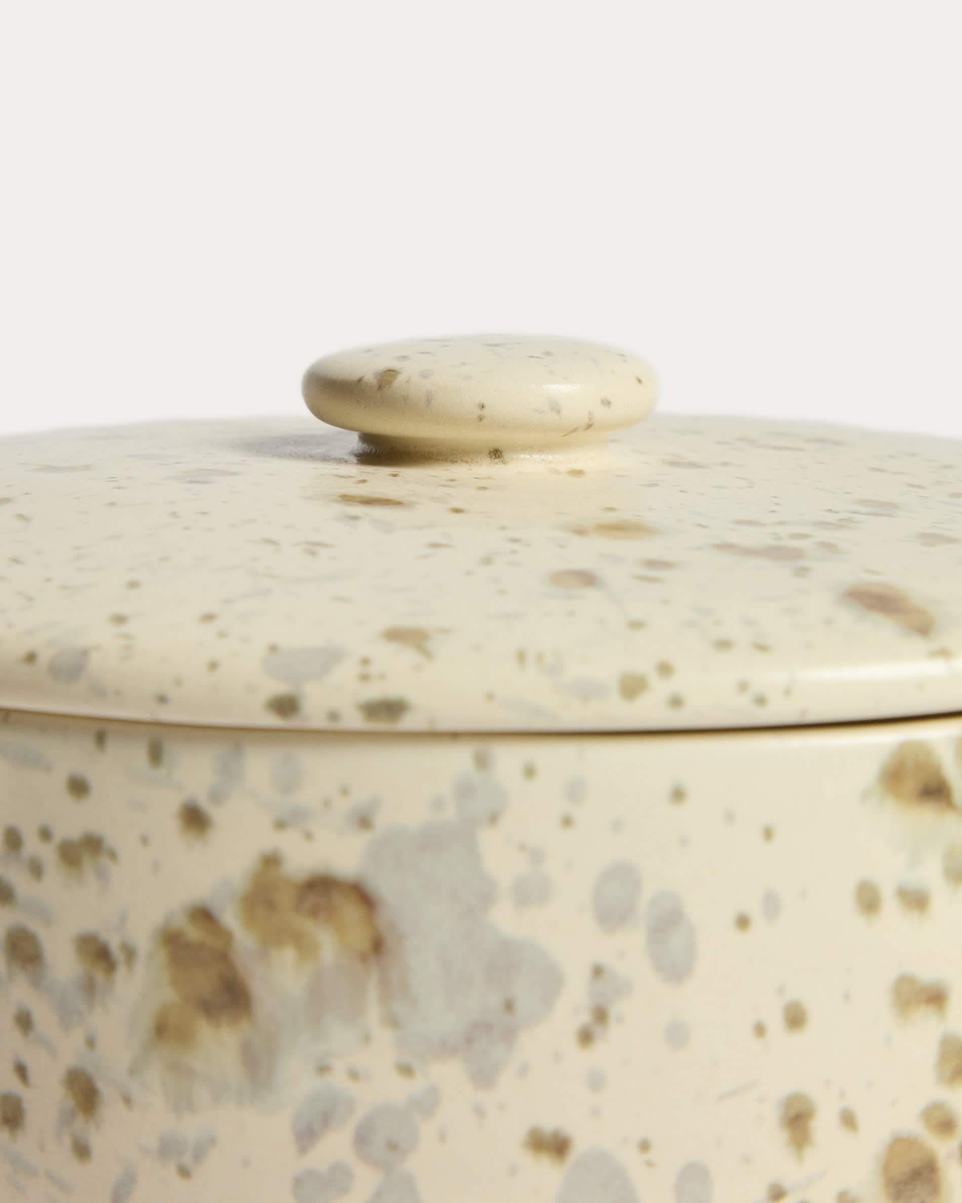 Convia baking dish in white and brown ceramic 1 l