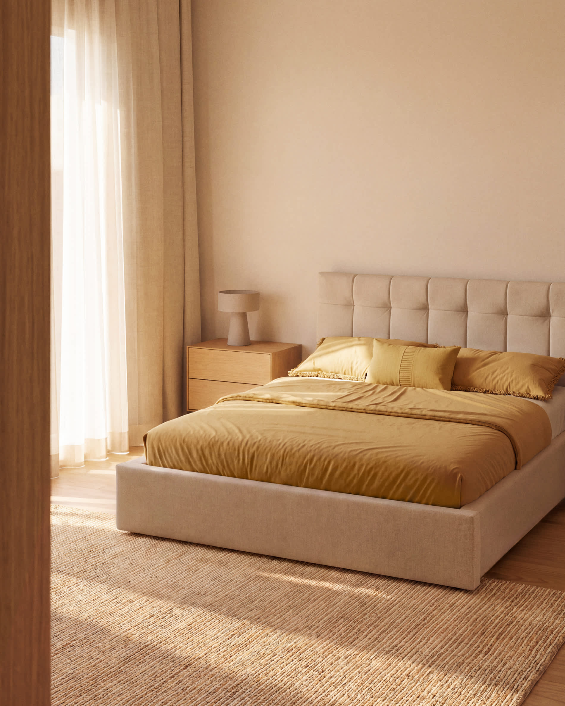 Derule beige jute and wool rug 200 x 300cm
