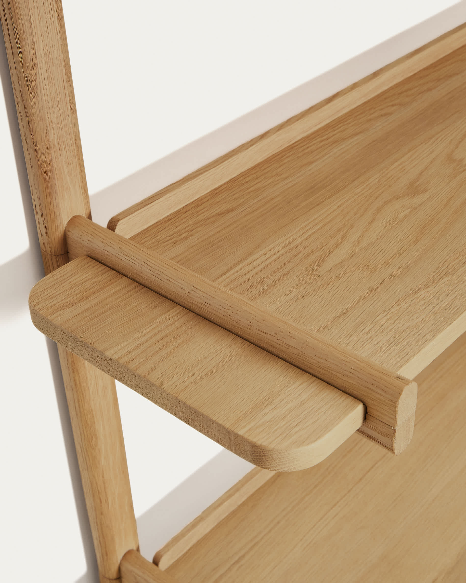 Sitra modular shelf, 6 solid oak wood shelves in a natural finish, 90 cm, FSC Mix Credit