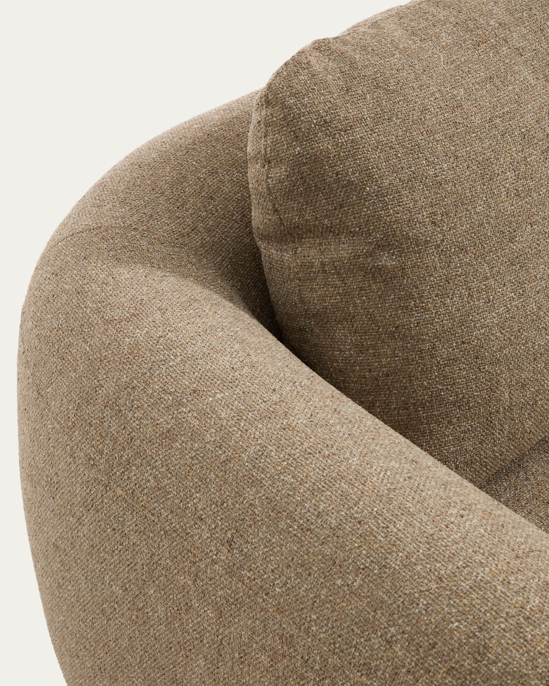 Vera light brown 3-seater sofa with walnut-finish solid ash wood legs 230 cm FSC Mix Credit
