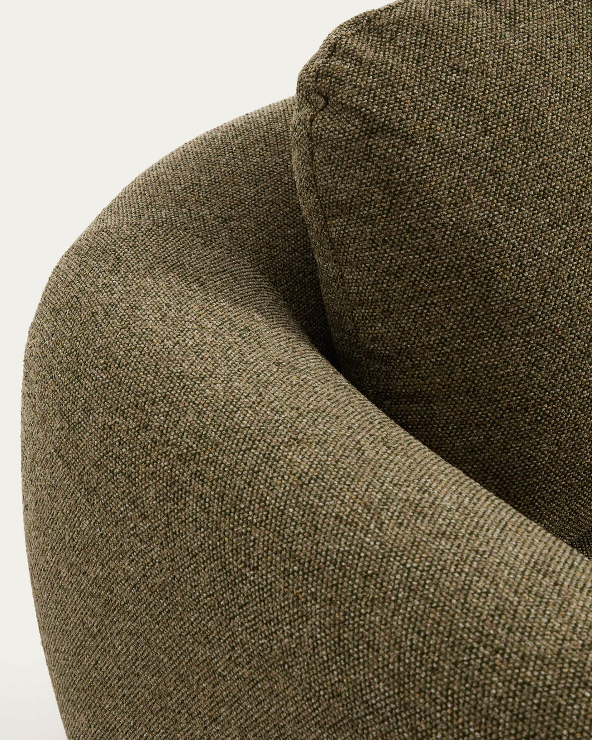 Vera olive green 4-seater sofa with natural-finish solid ash wood legs 320 cm FSC Mix Credit