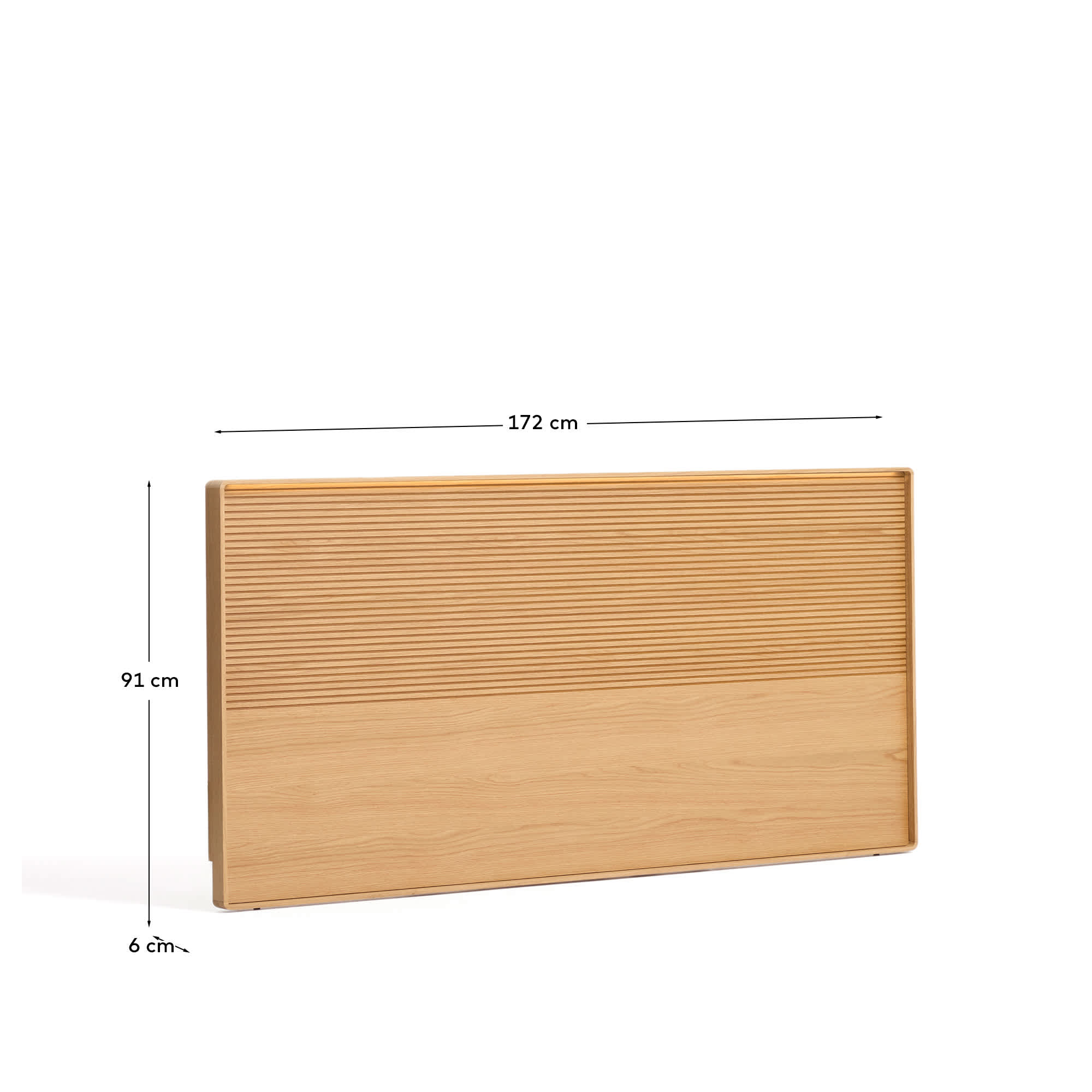 Norlen headboard in oak veneer with natural finish and LED light for a bed up to 160 cm FSC Mix Credit