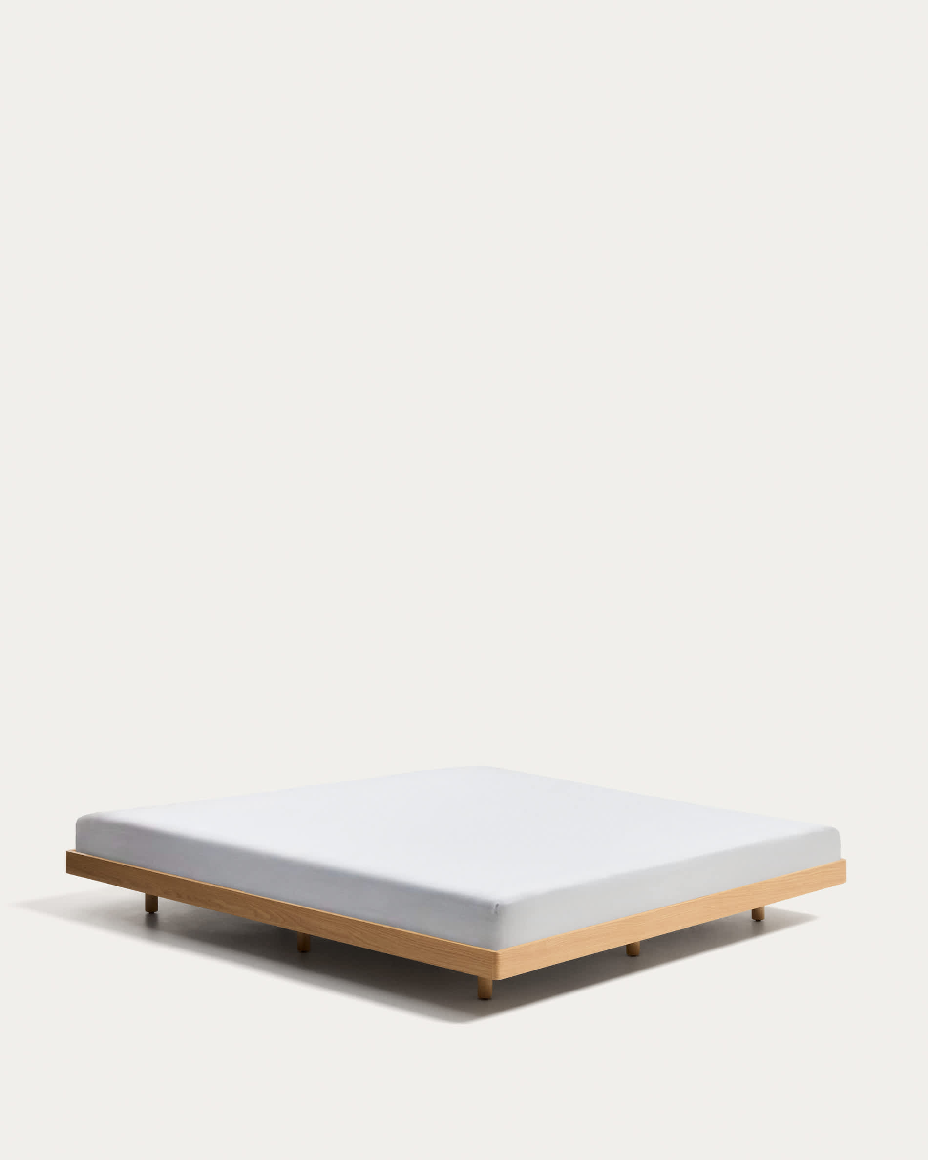 Norlen bed base in oak veneer with natural finish for 180 x 200 cm mattress FSC Mix Credit