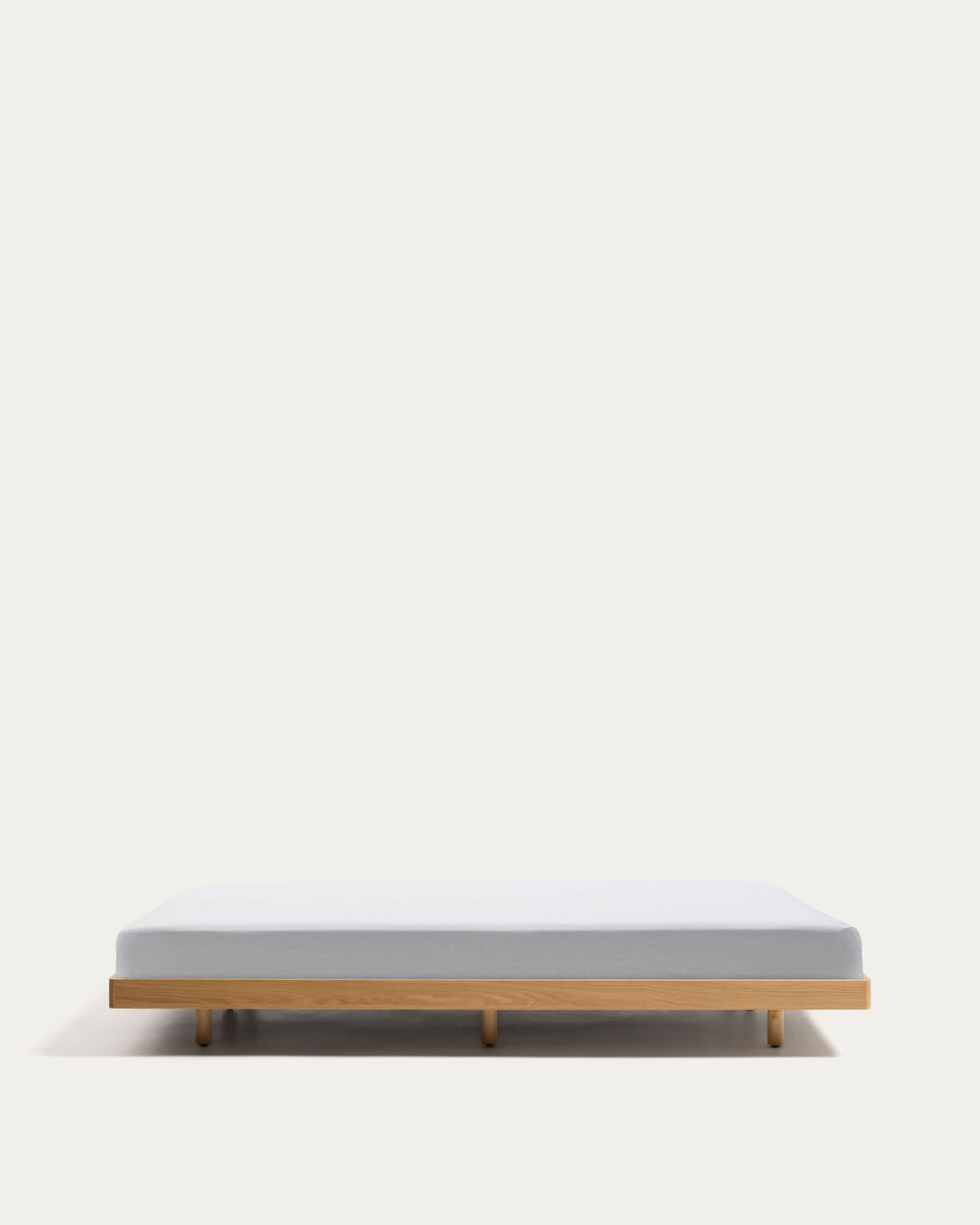 Norlen bed base in oak veneer with natural finish for 160 x 200 cm mattress FSC Mix Credit