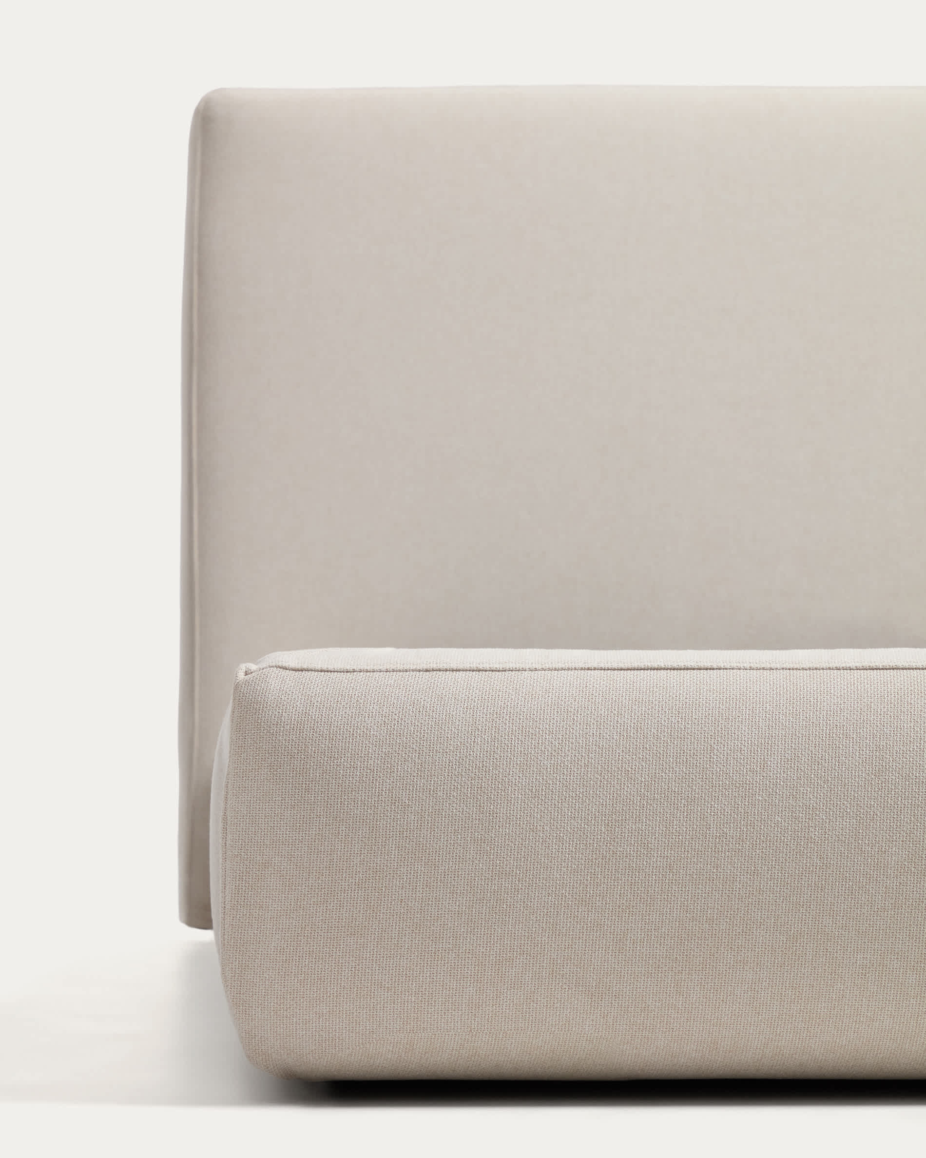 Blok ecru bed with removable covers and folding storage base for mattress 90 x 200cm FSC Mix Credit