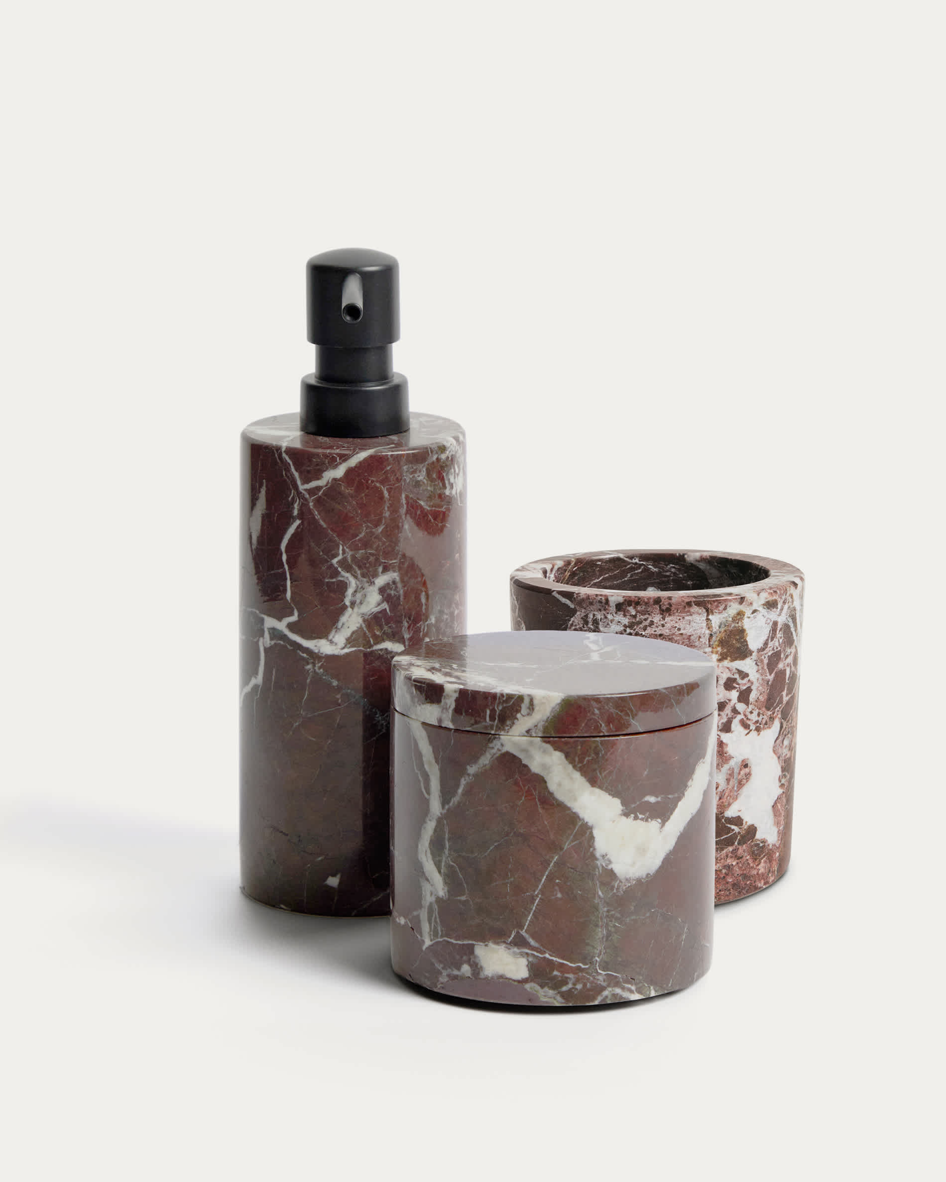 Leran burgundy marble toothbrush holder