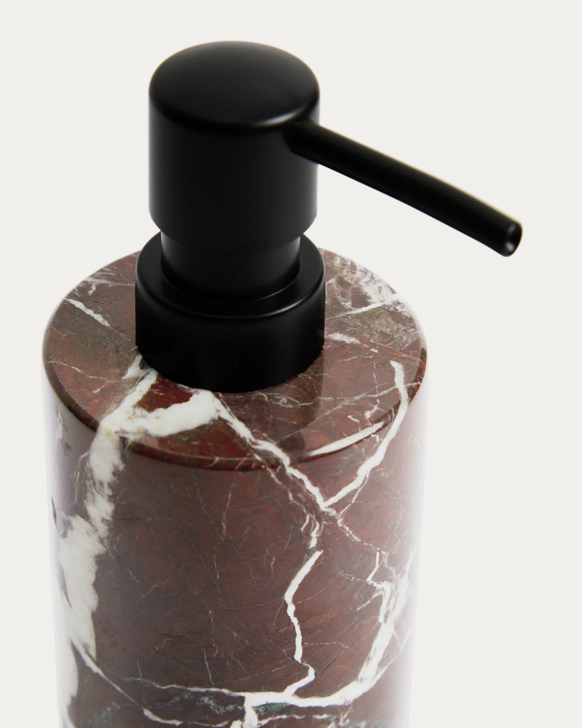 Leran burgundy marble soap dispenser