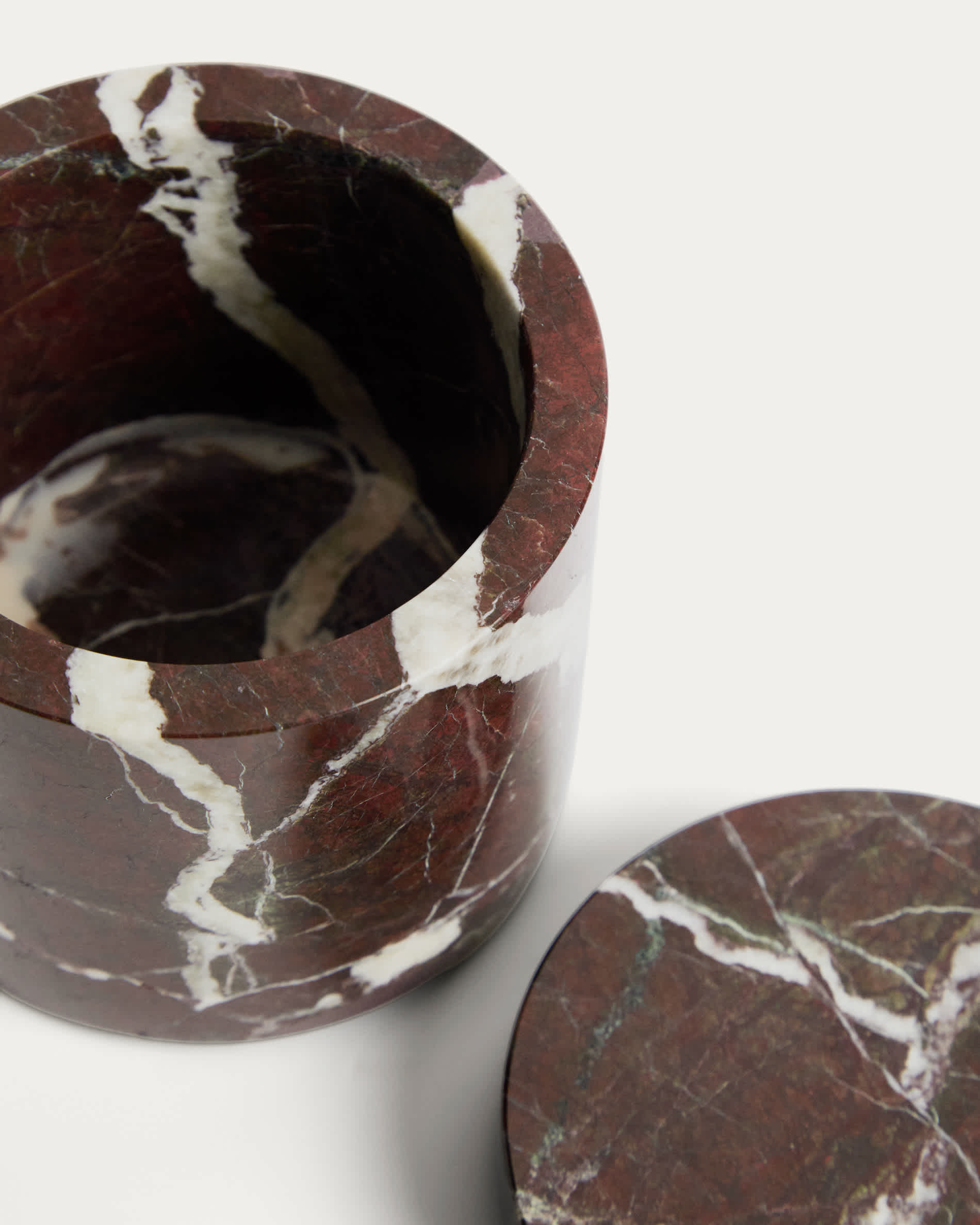 Leran burgundy marble pot