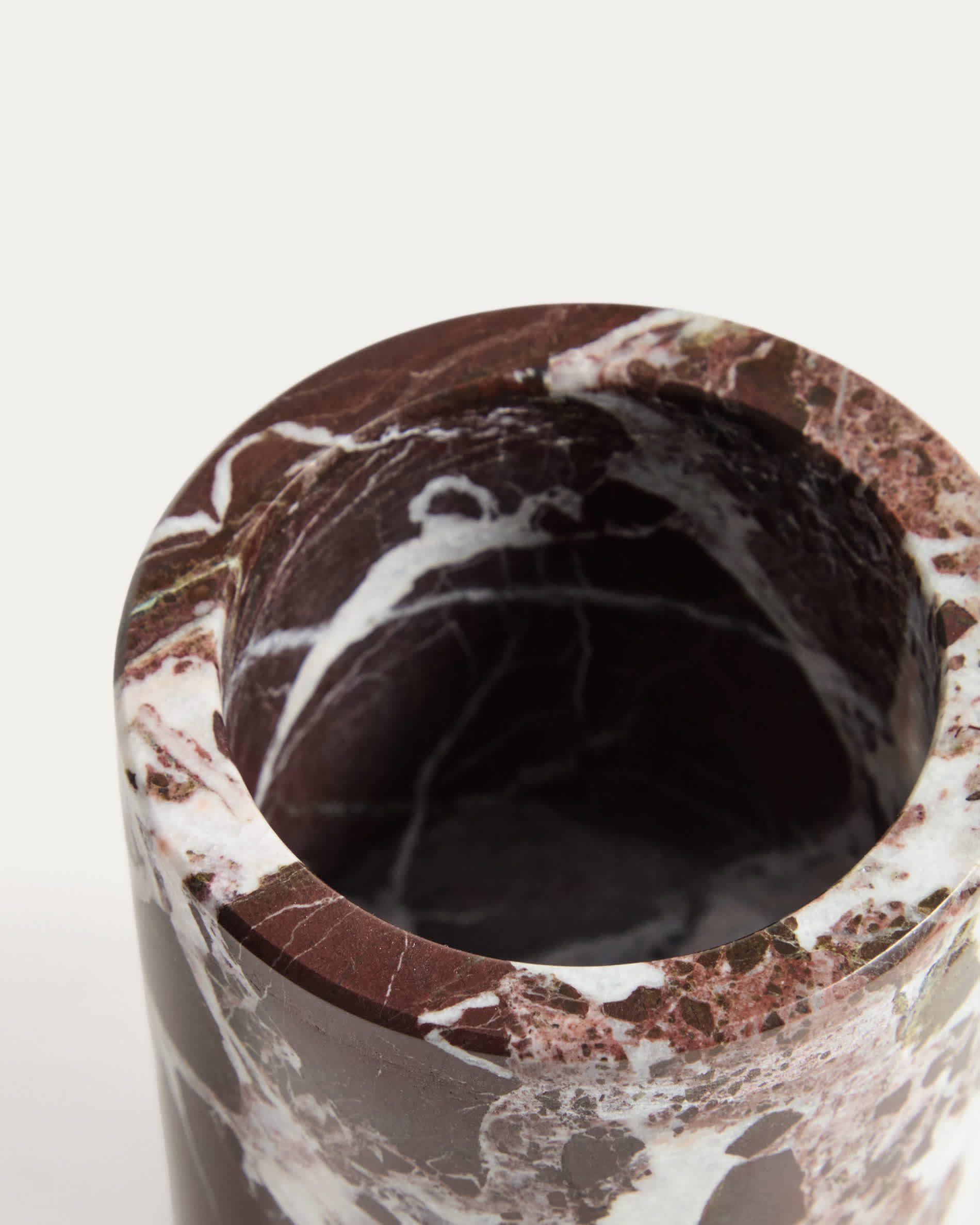 Leran burgundy marble toothbrush holder