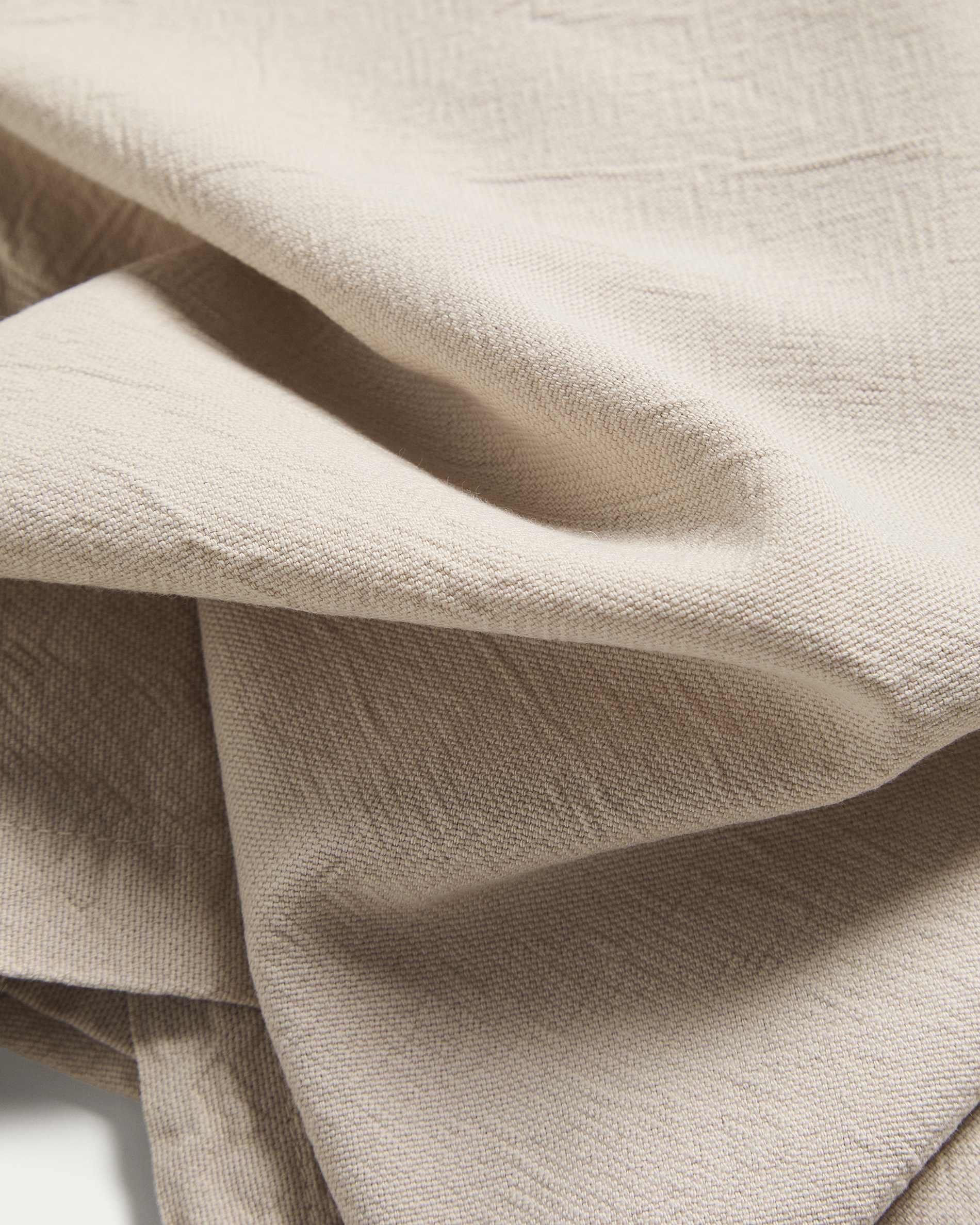 Lerava set of 2 placemats in washed stone grey cotton 35 x 50cm