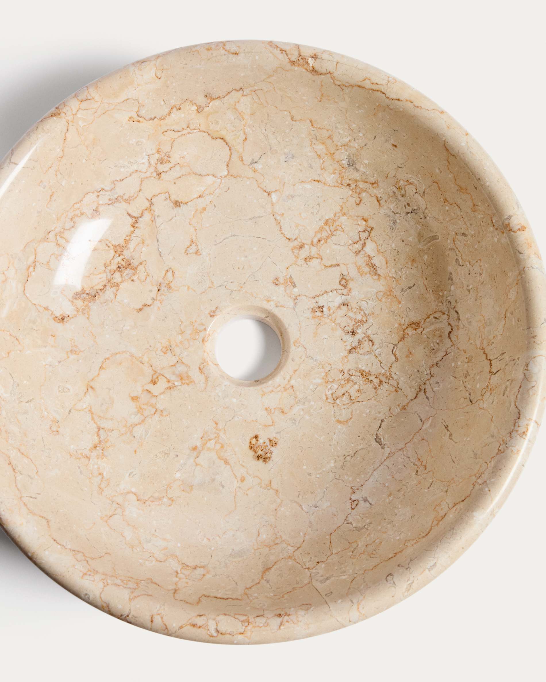 Dalven beige marble countertop washbasin Ø 35cm