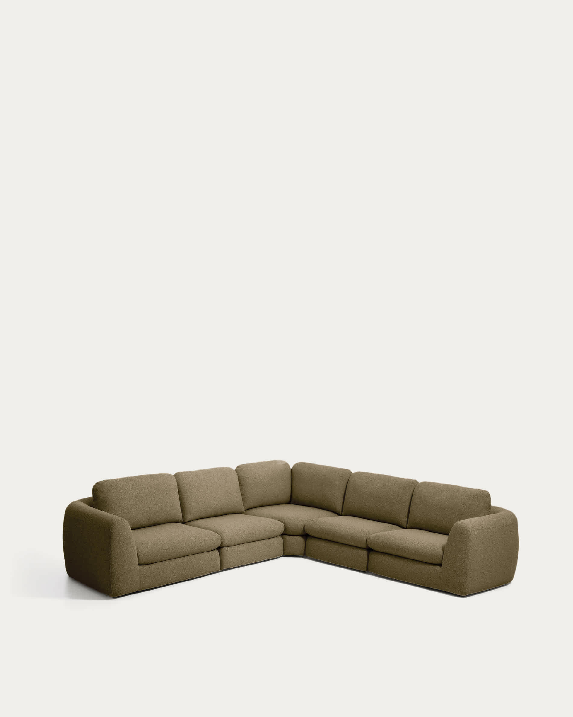 Vera olive green 5-seater corner sofa 330 x 330 cm FSC Mix Credit