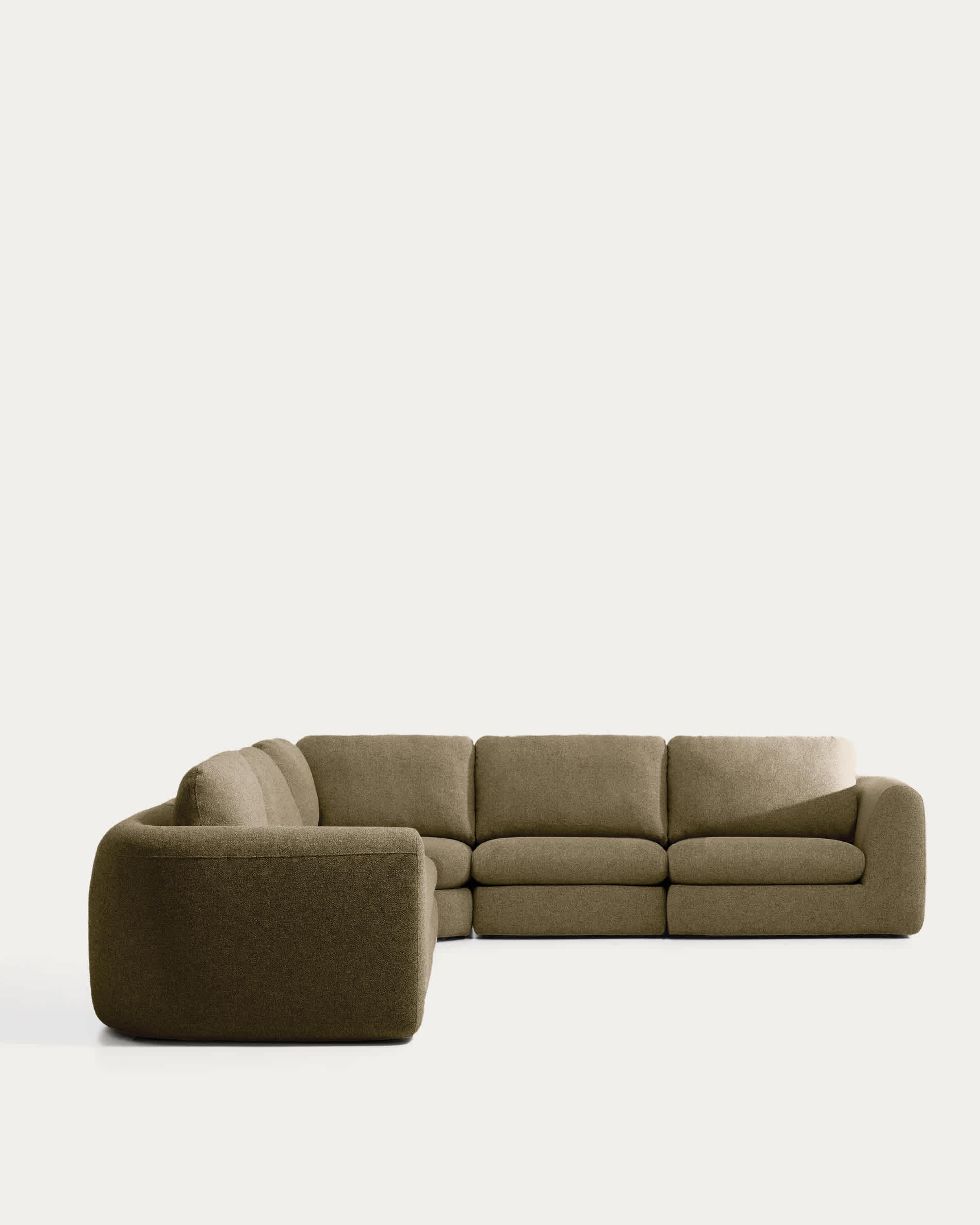 Vera olive green 5-seater corner sofa 330 x 330 cm FSC Mix Credit