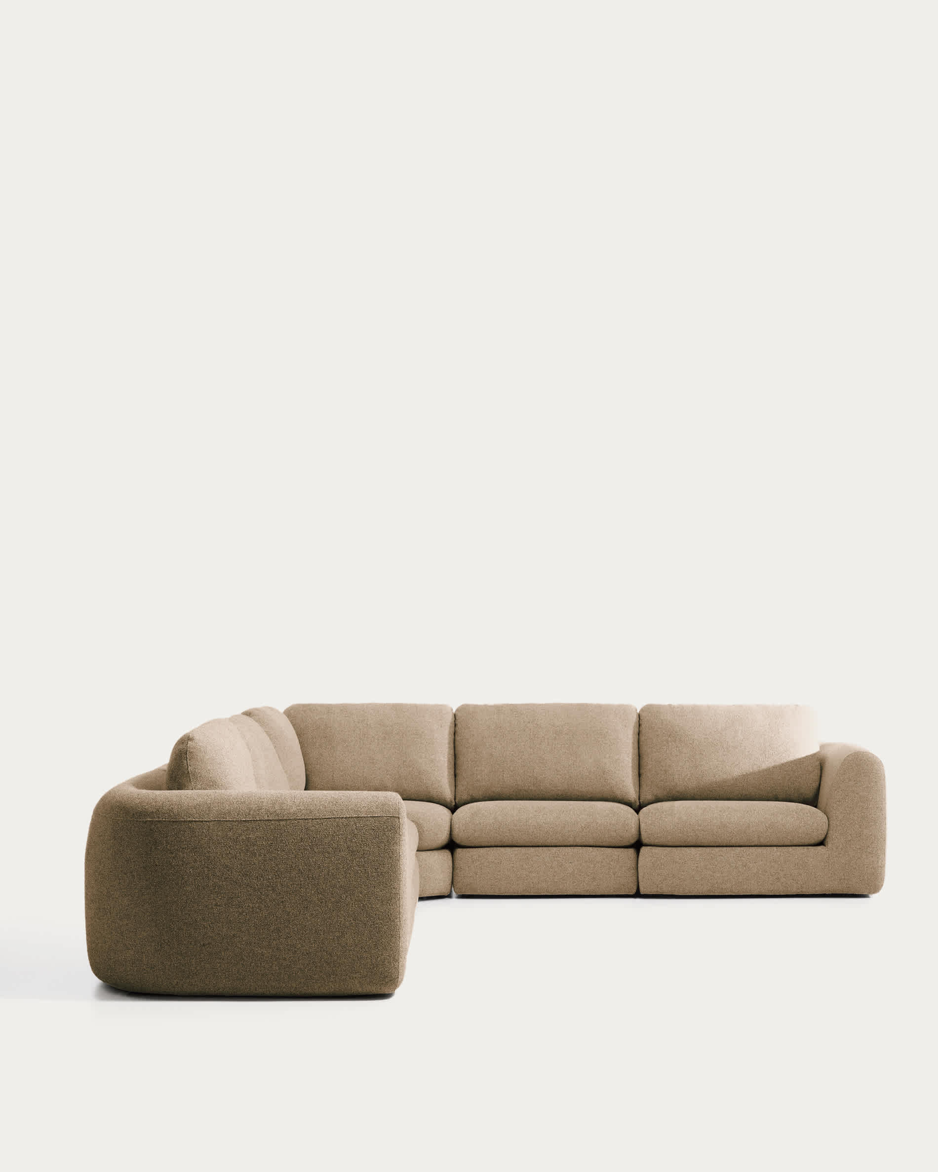 Vera light brown 5-seater corner sofa 330 x 330 cm FSC Mix Credit