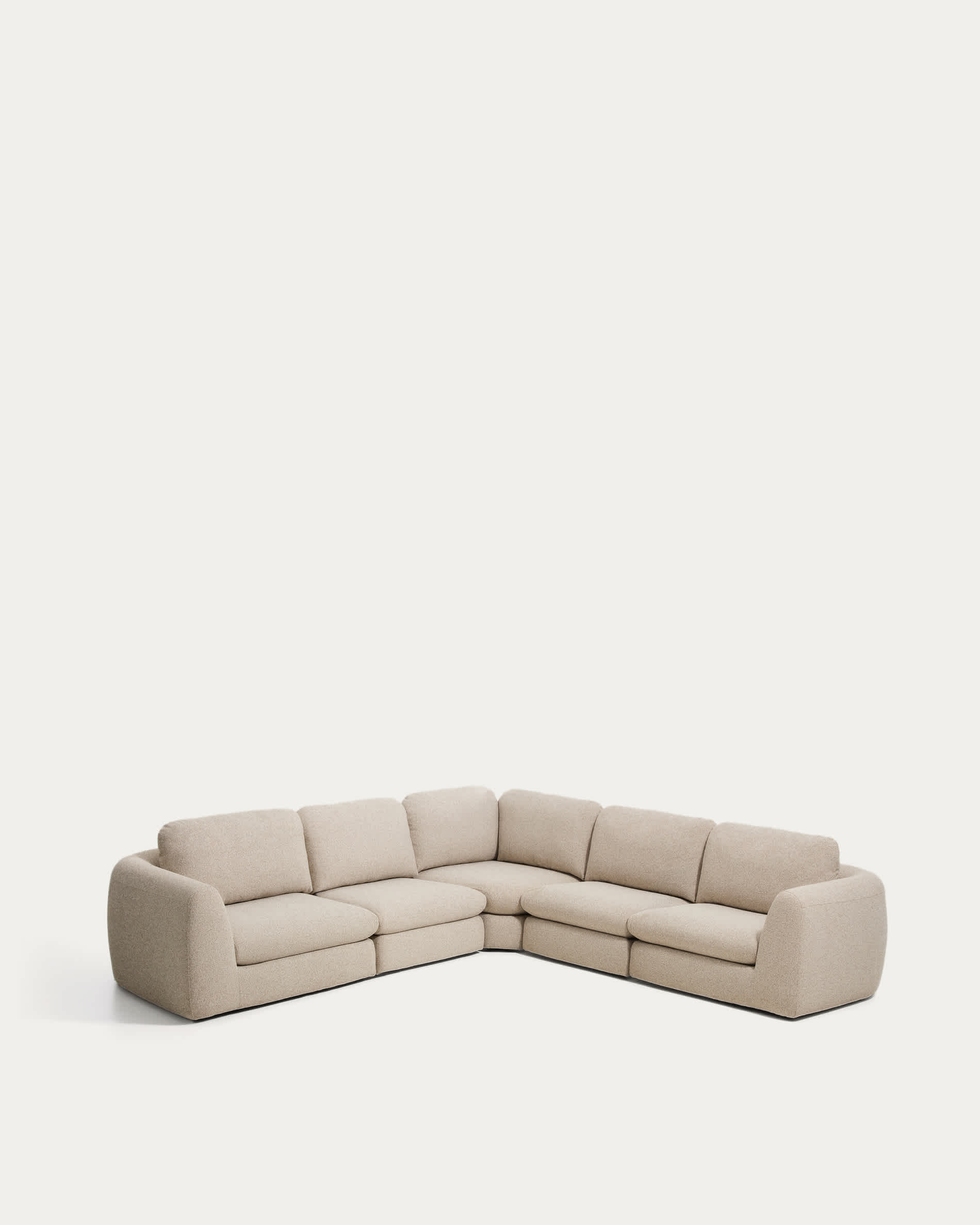 Vera beige 5-seater corner sofa 330 x 330 cm FSC Mix Credit