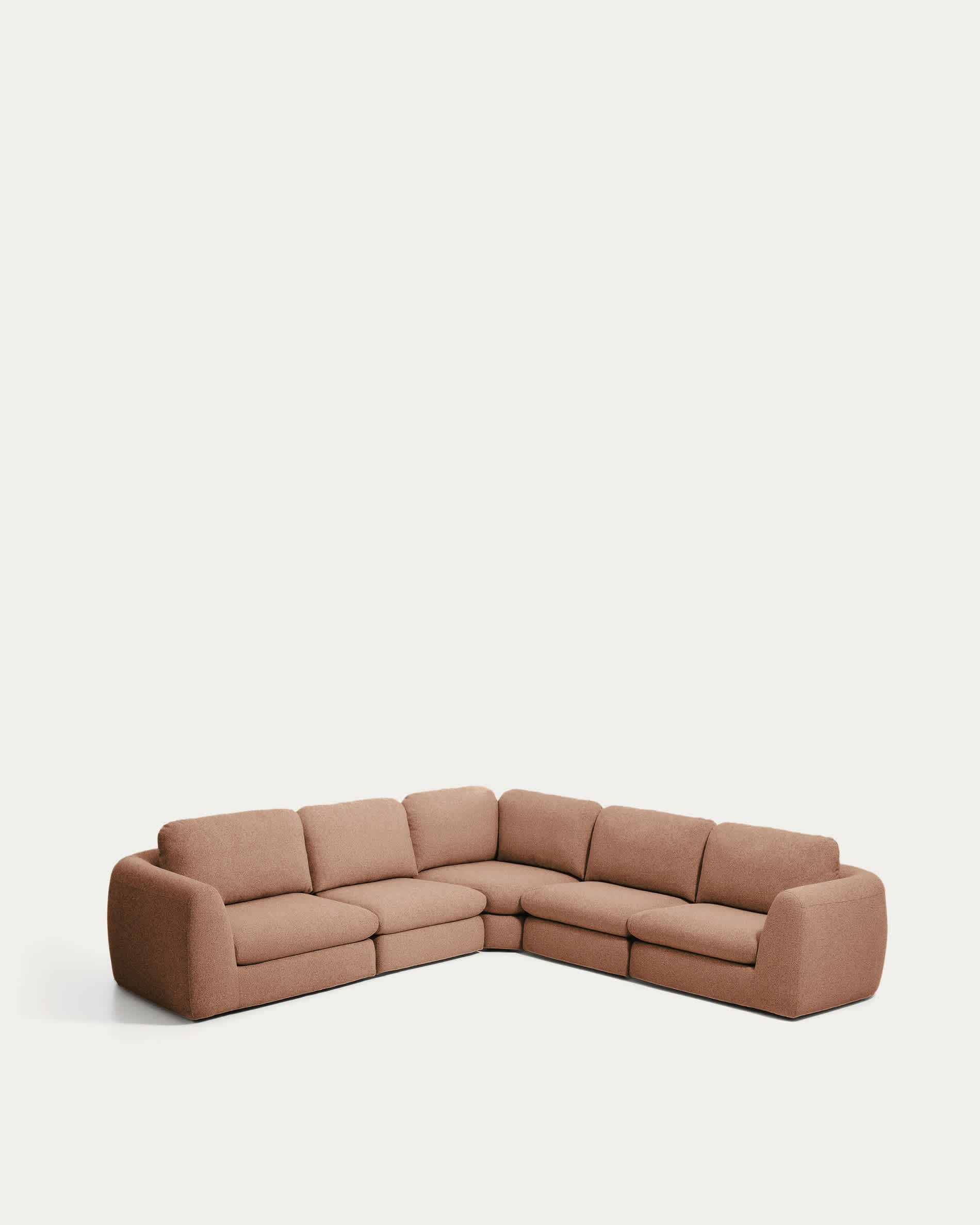 Vera terracotta 5-seater corner sofa 330 x 330 cm FSC Mix Credit