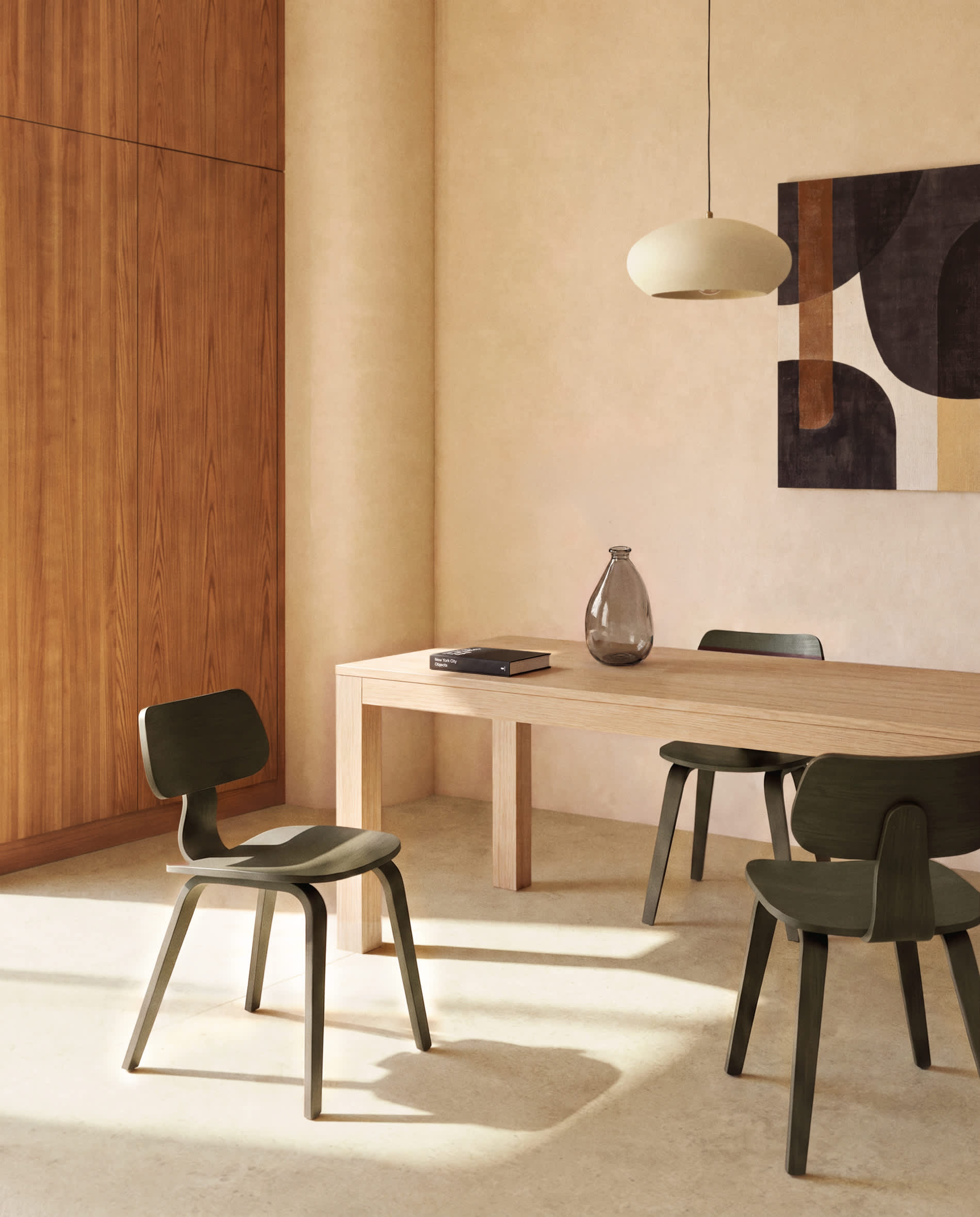 Narevi extendable table in oak veneer with natural finish 170 (230) x 80 cm