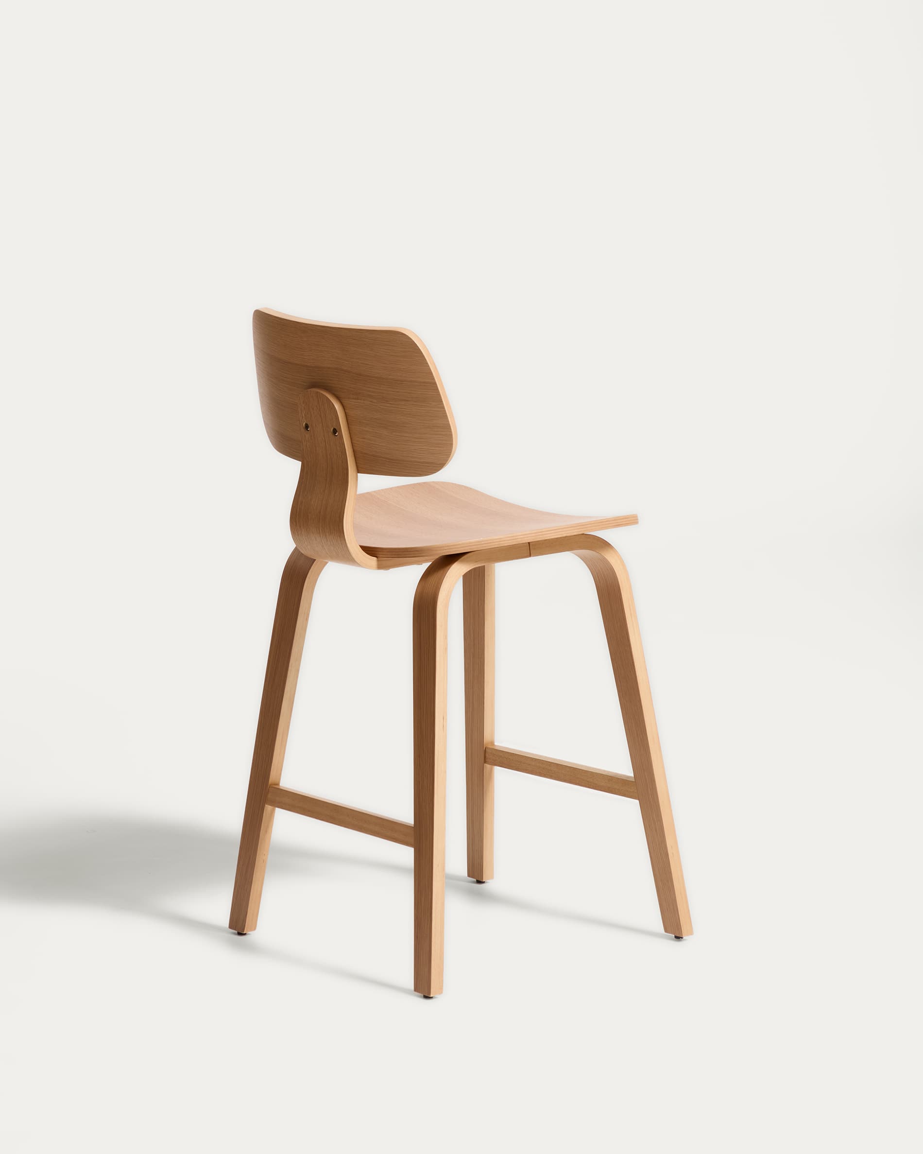 Gena stool in oak veneer 65cm