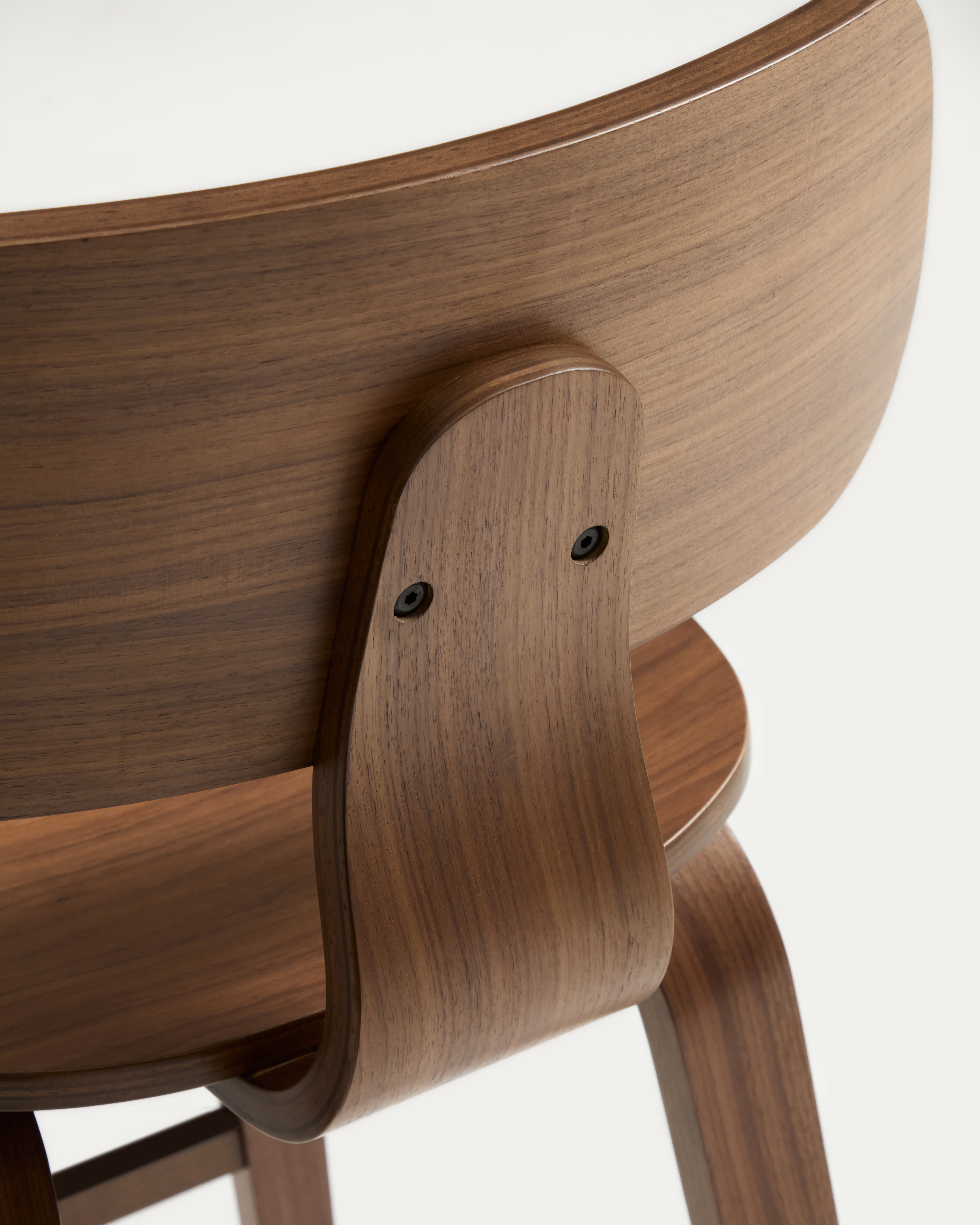 Gena stool in walnut veneer 65cm