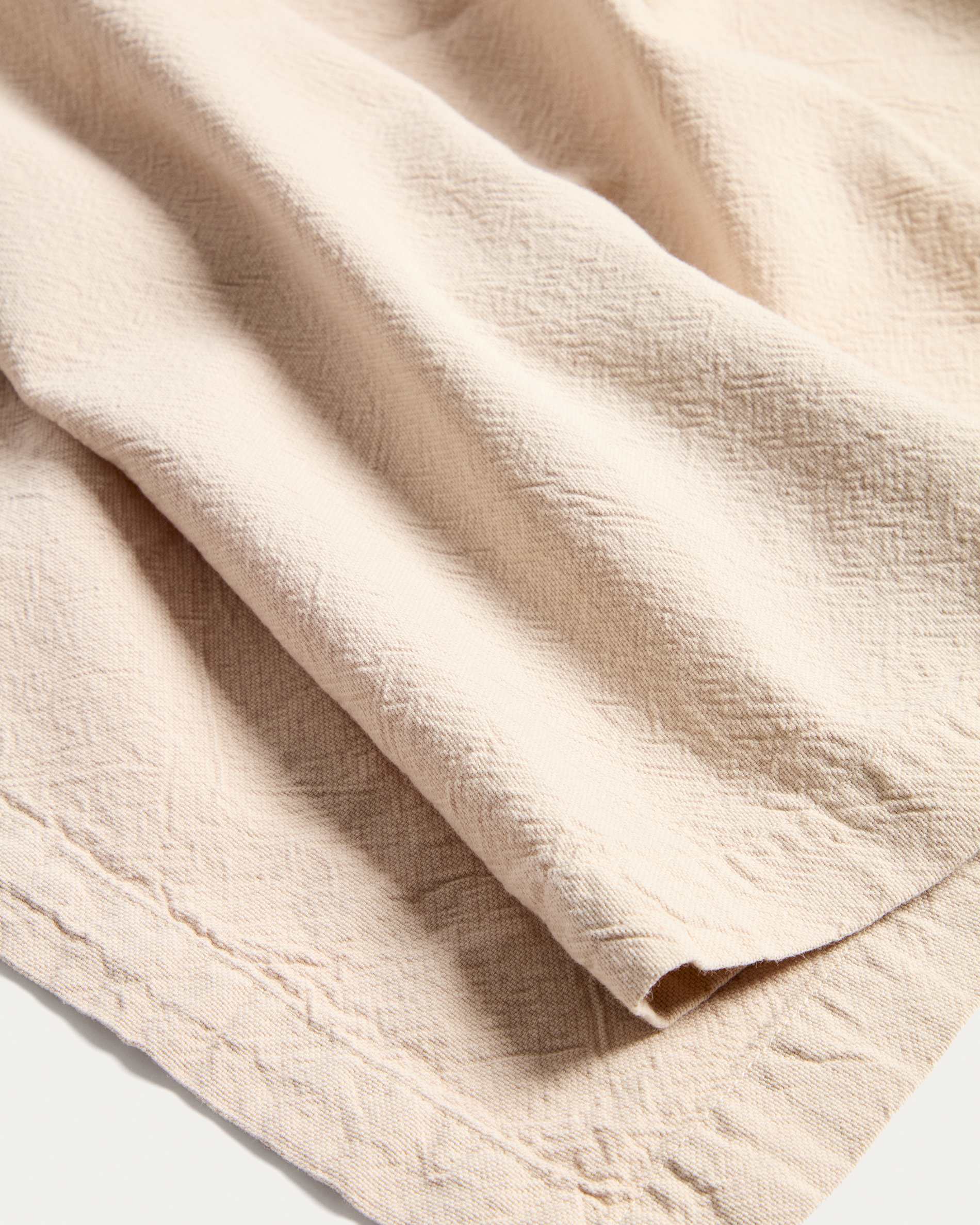 Lerava table runner in washed stone grey cotton 50 x 150cm