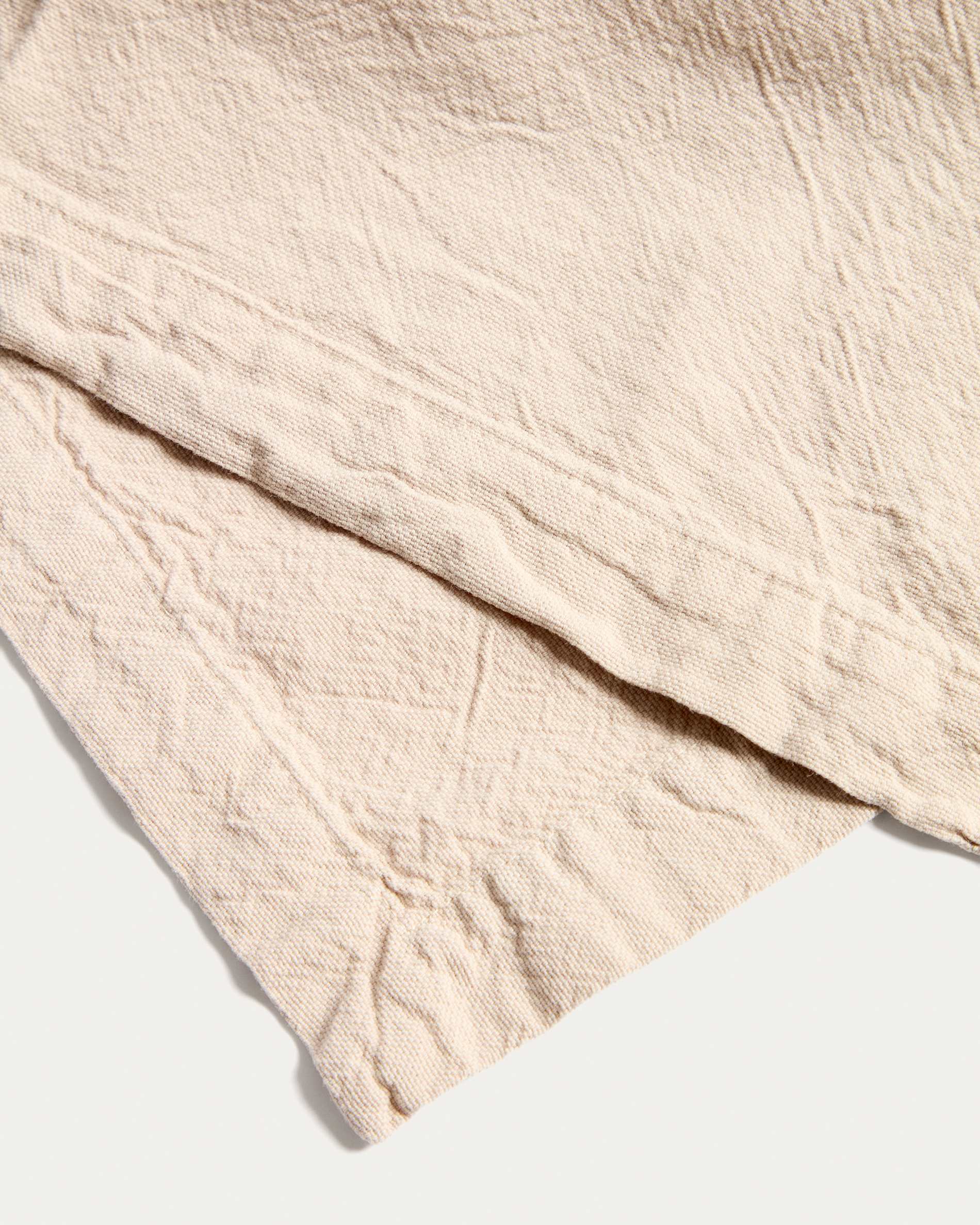 Lerava table runner in washed stone grey cotton 50 x 150cm