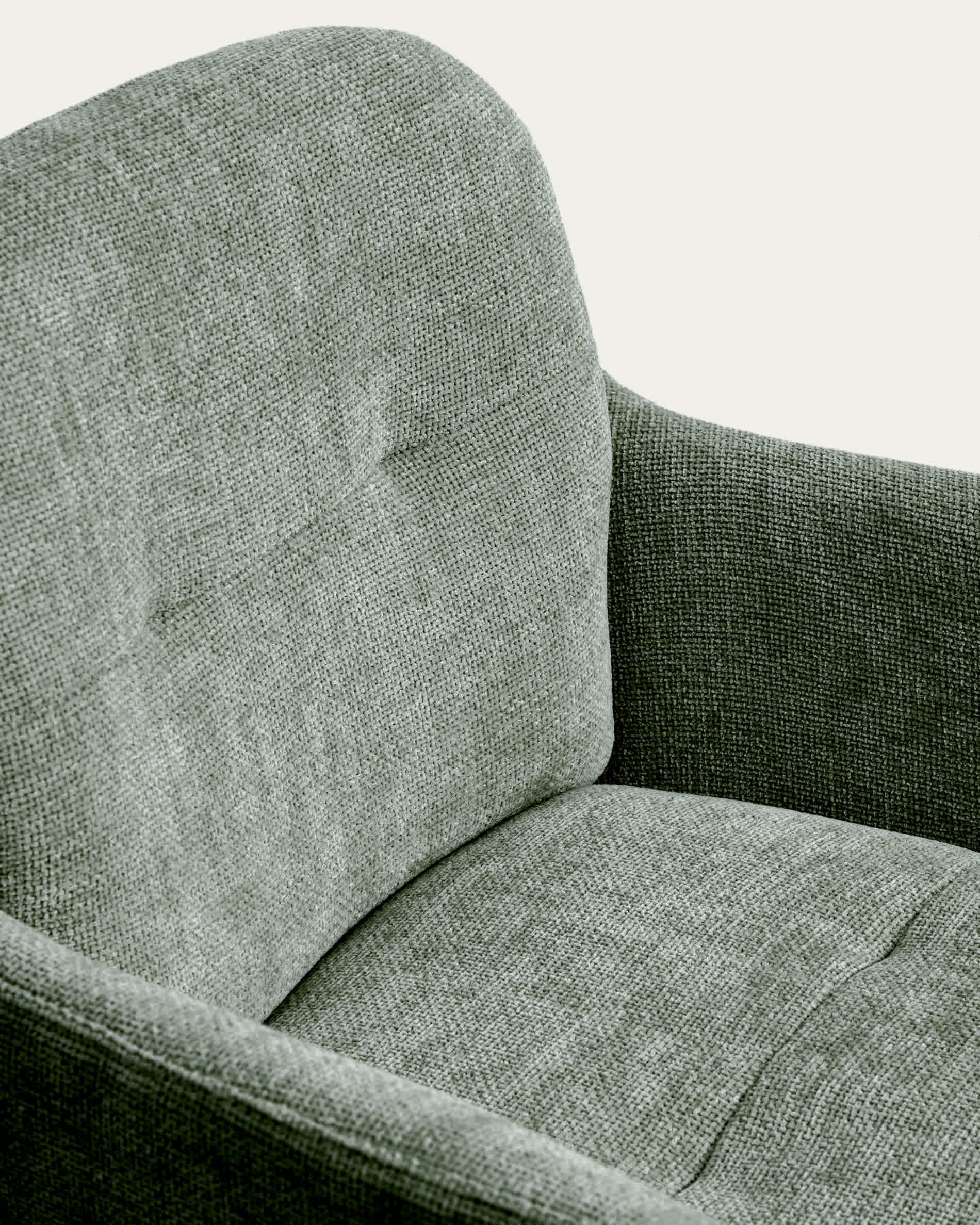 Lexa green chenille swivel stool with green-finish steel legs