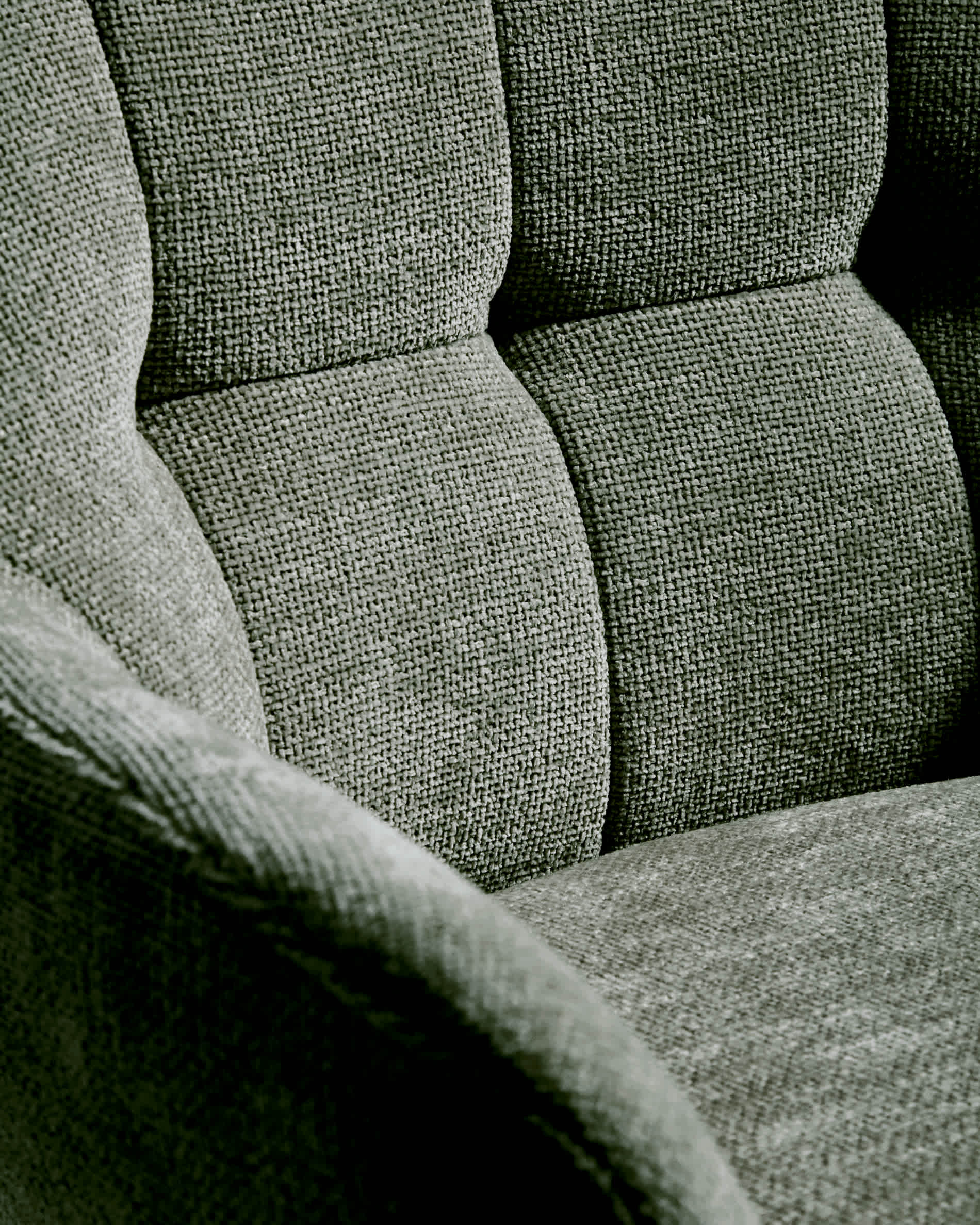 Dorina green chenille swivel stool with green-finish steel legs