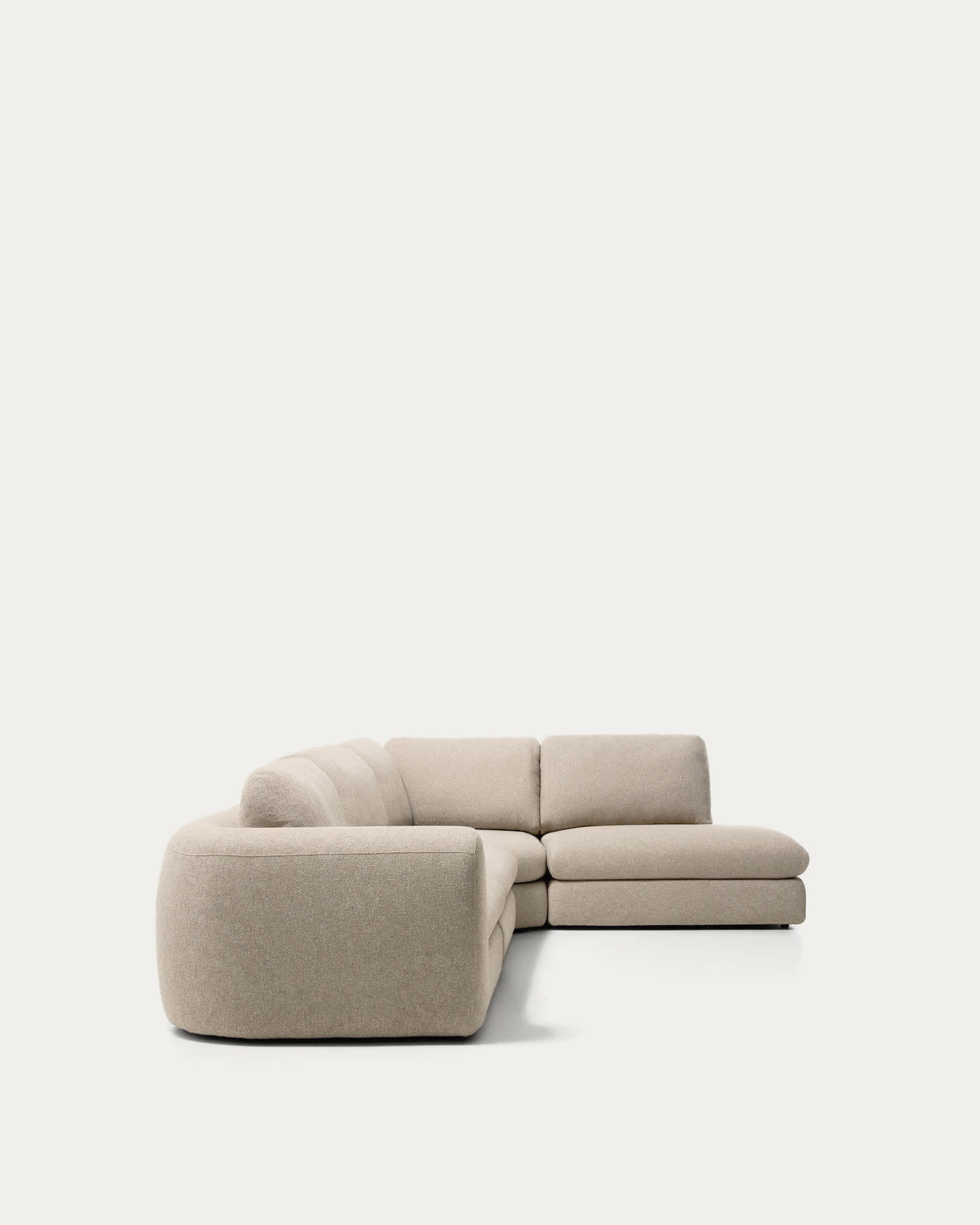 Vera beige 5-seater corner sofa with right-hand end section 330 x 245 cm FSC Mix Credit
