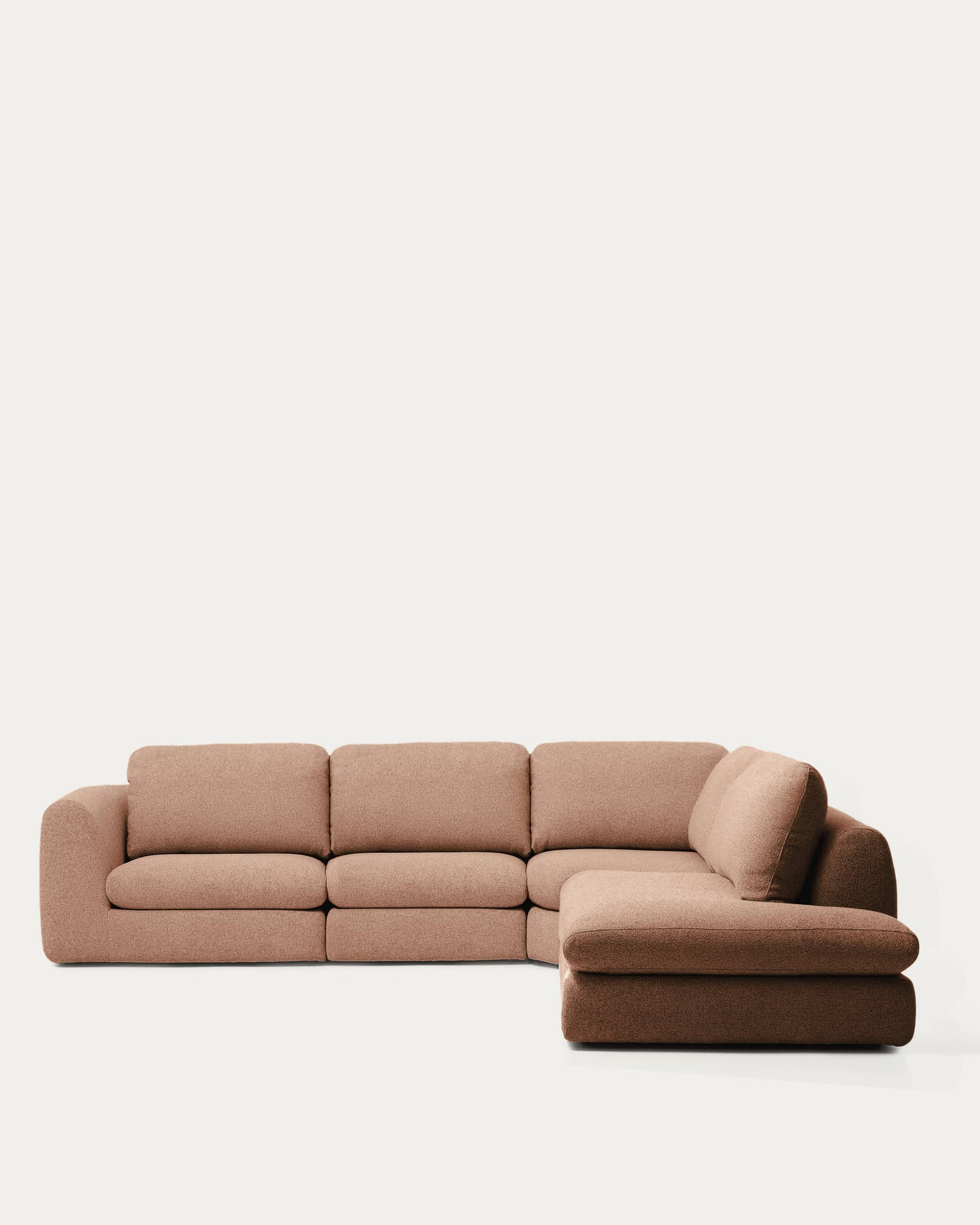 Vera terracotta 5-seater corner sofa with right-hand end section 330 x 245 cm FSC Mix Credit