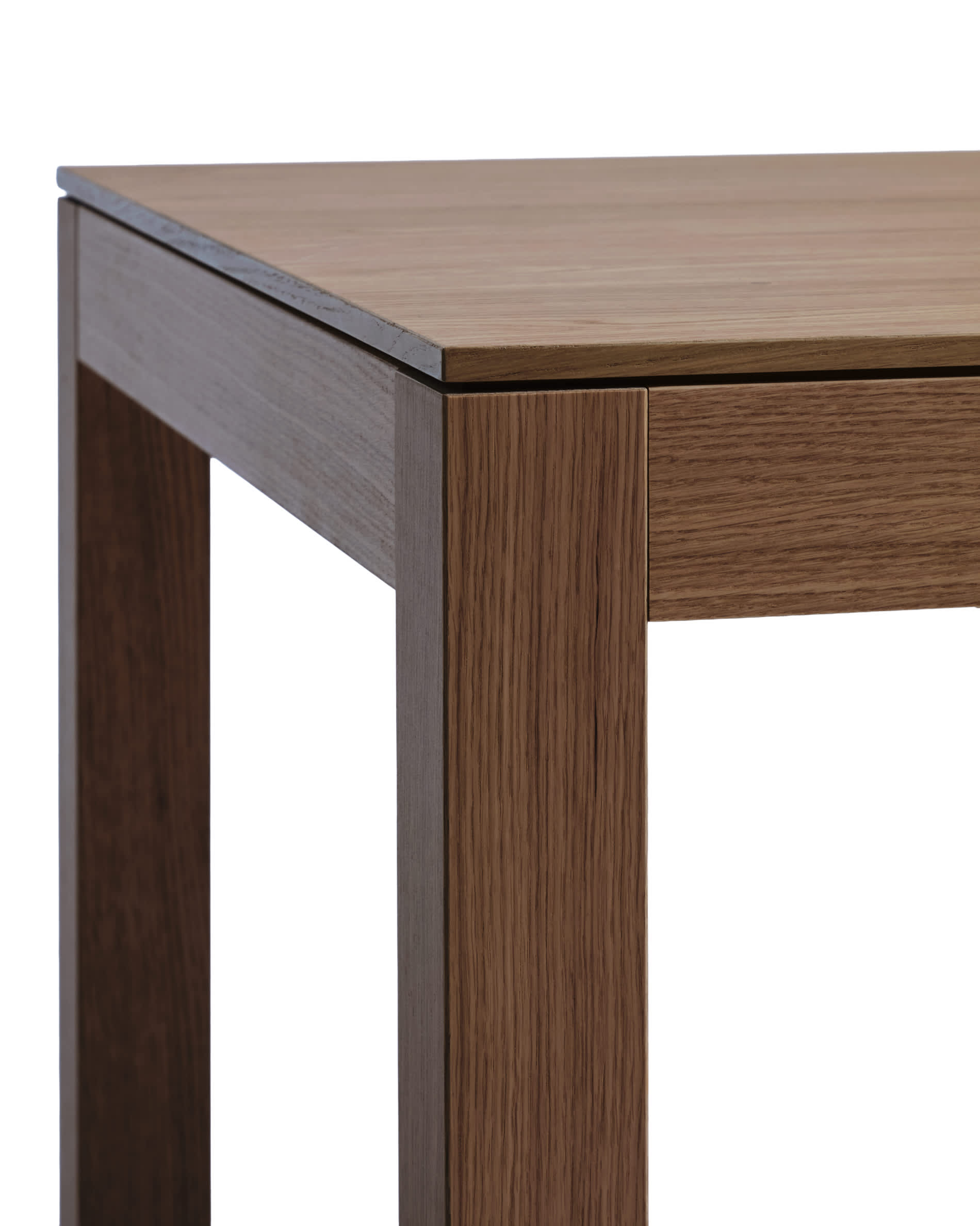 Narevi extendable table in oak veneer with walnut finish 130 (190) x 80 cm