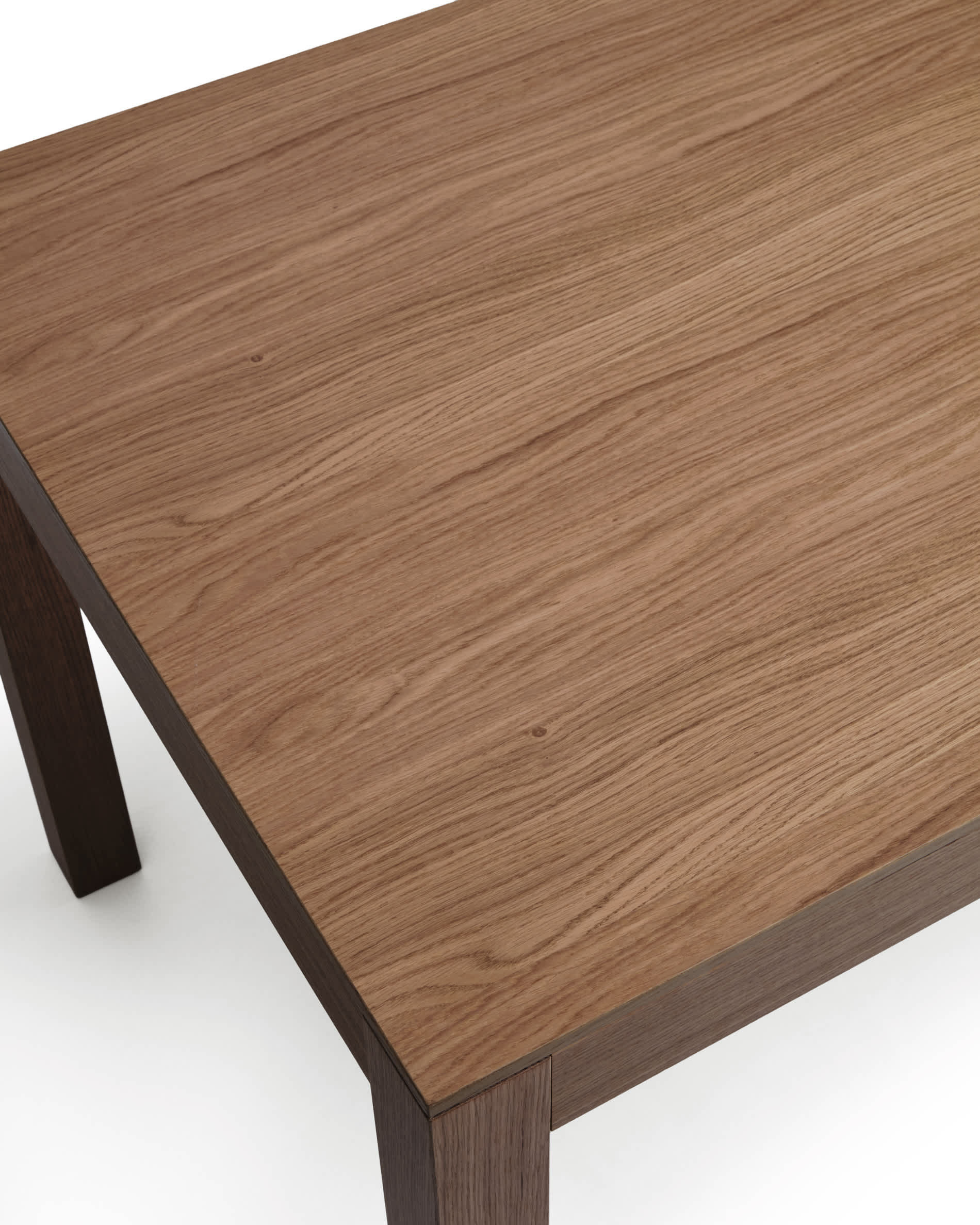 Narevi extendable table in oak veneer with walnut finish 130 (190) x 80 cm