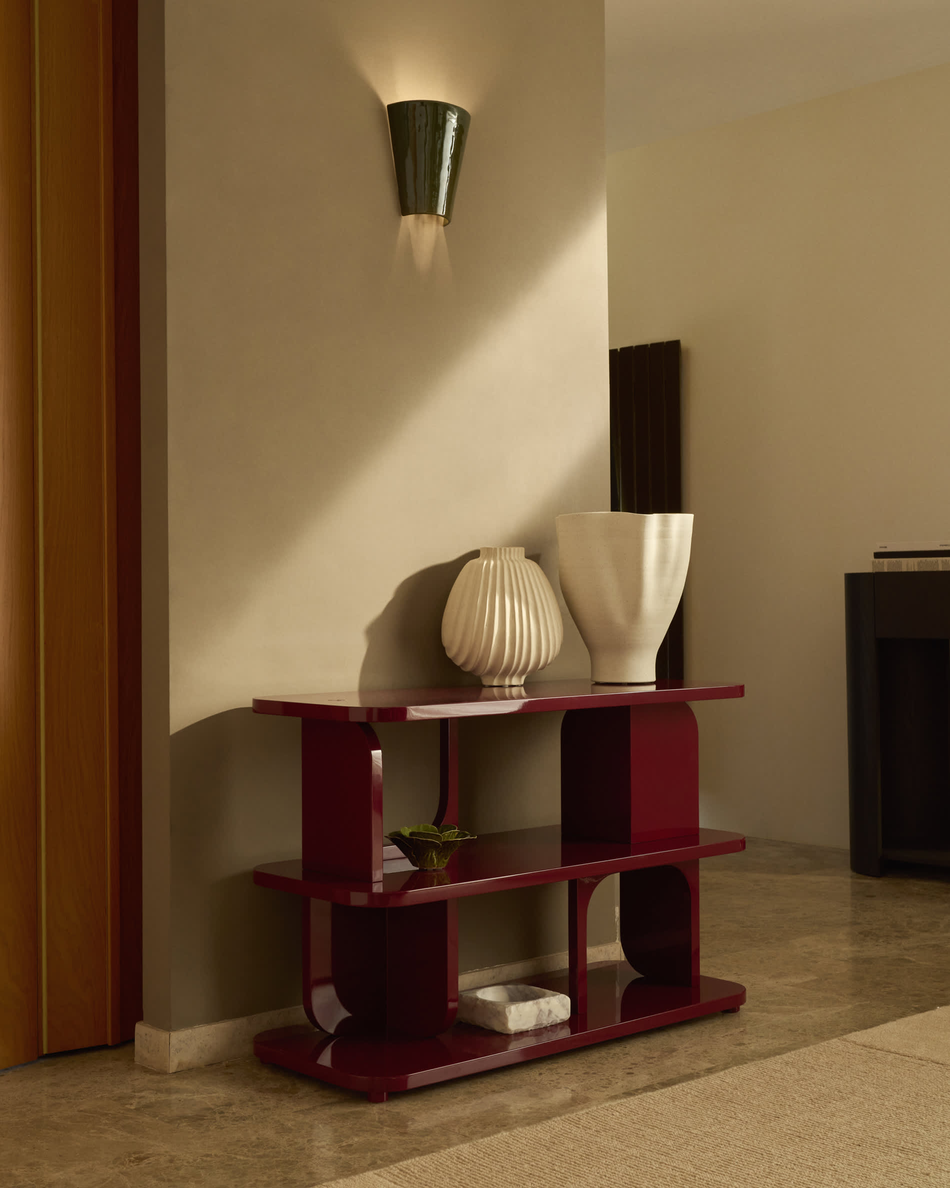 Ceren green ceramic wall lamp 21 cm