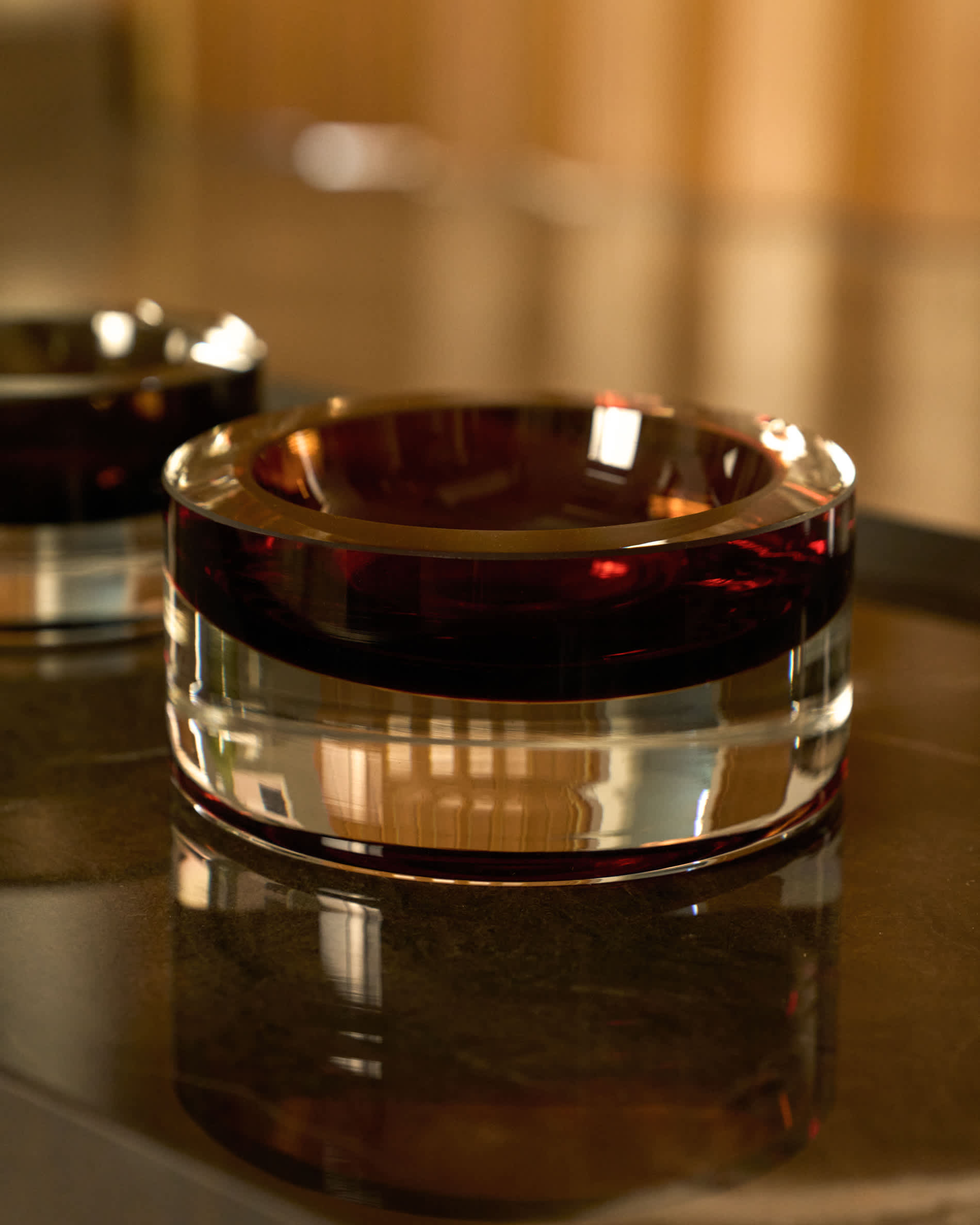 Uconi amber glass centrepiece Ø15cm
