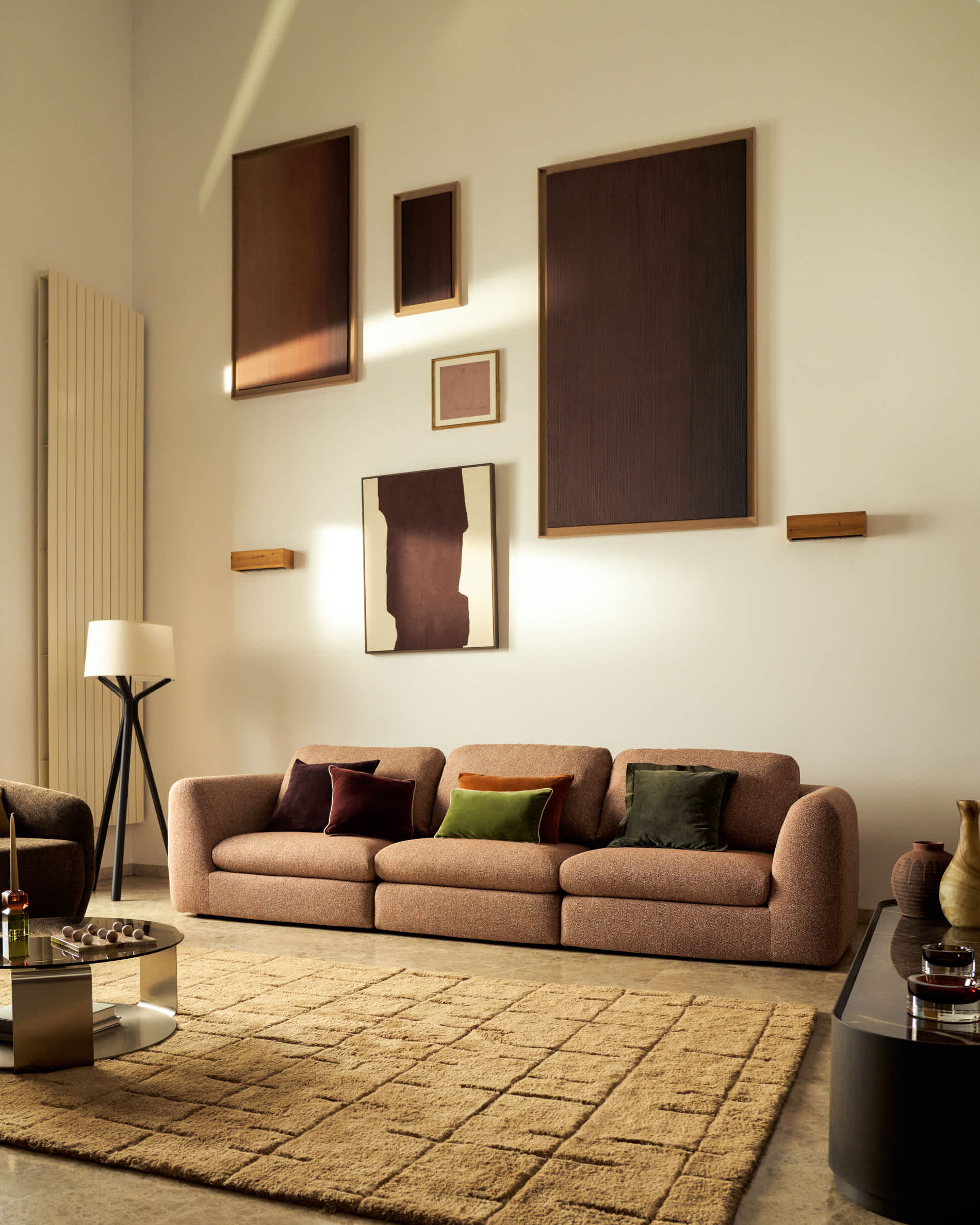 Vera terracotta 4-seater sofa 320 cm FSC Mix Credit