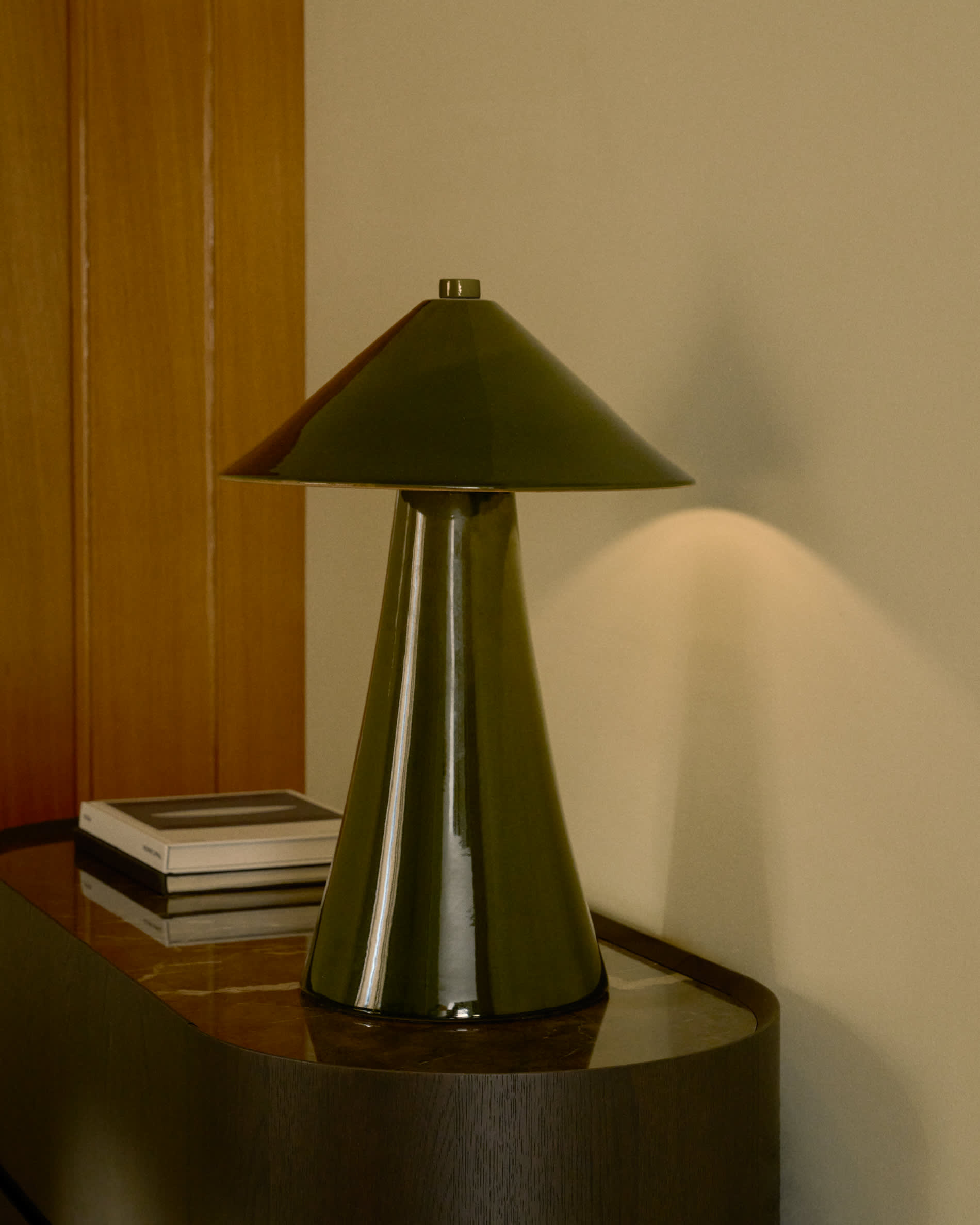 Ceren green ceramic table lamp 54 cm