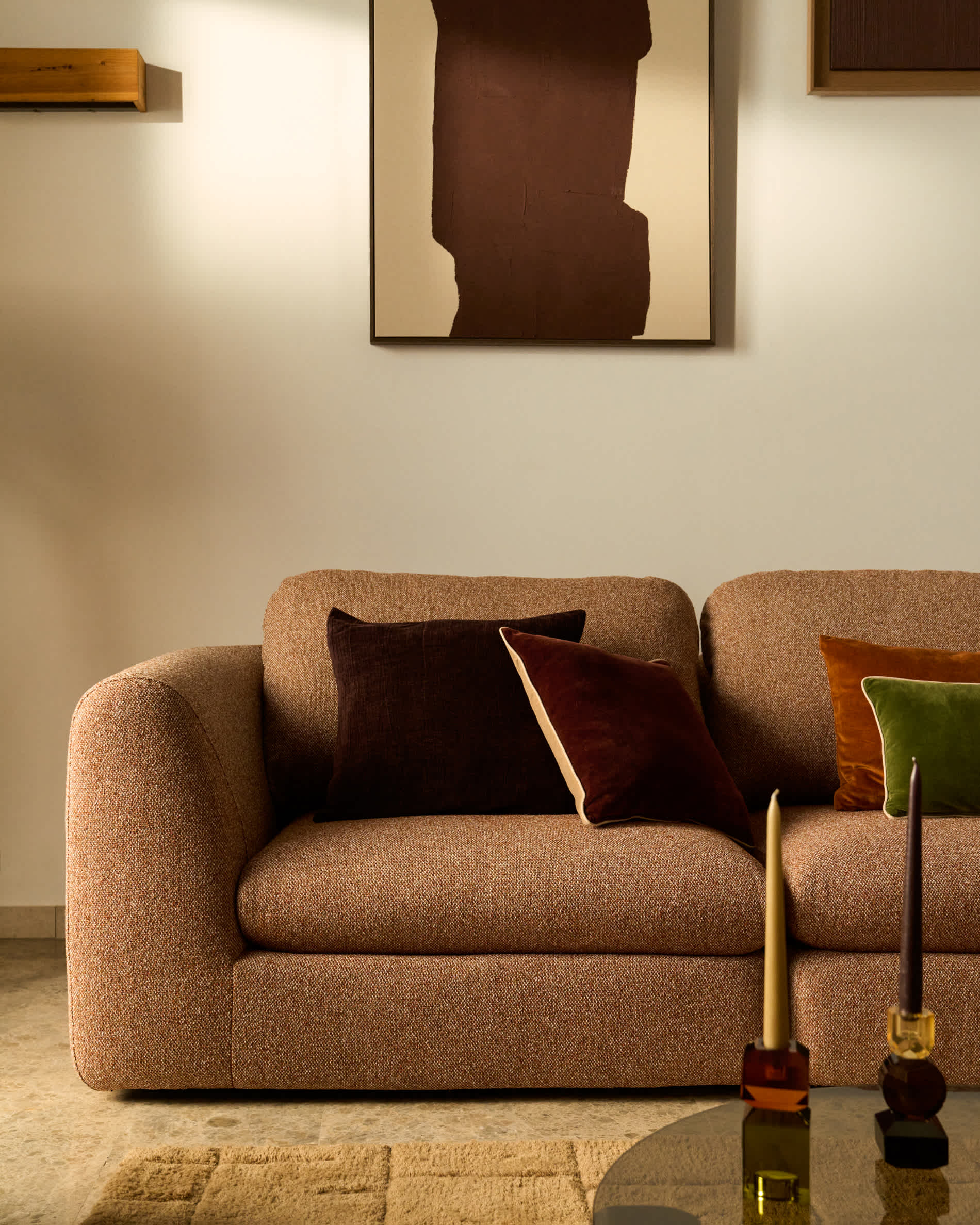 Vera terracotta 3-seater sofa 230 cm FSC Mix Credit