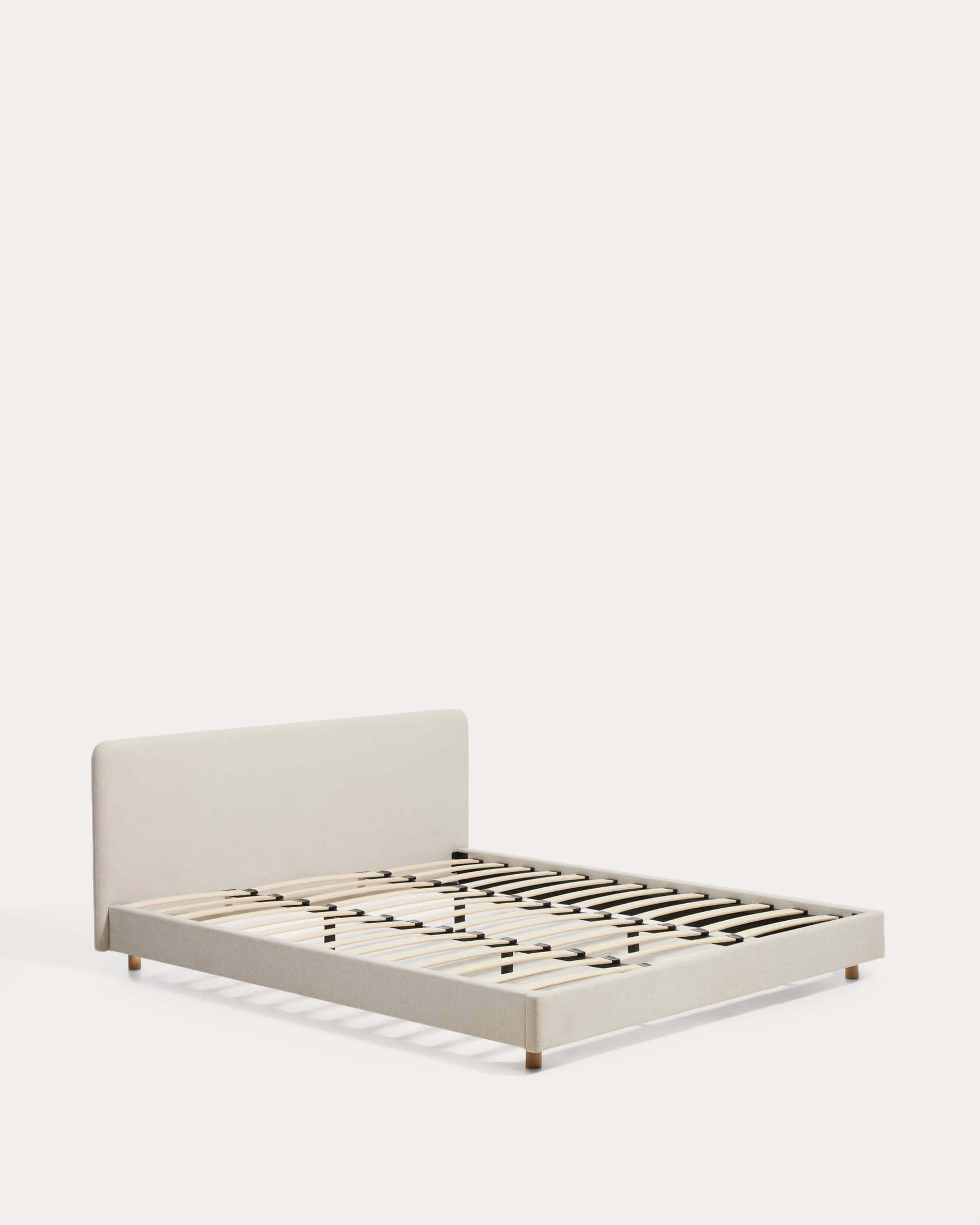 Selven beige chenille bed for 180 x 200cm mattress