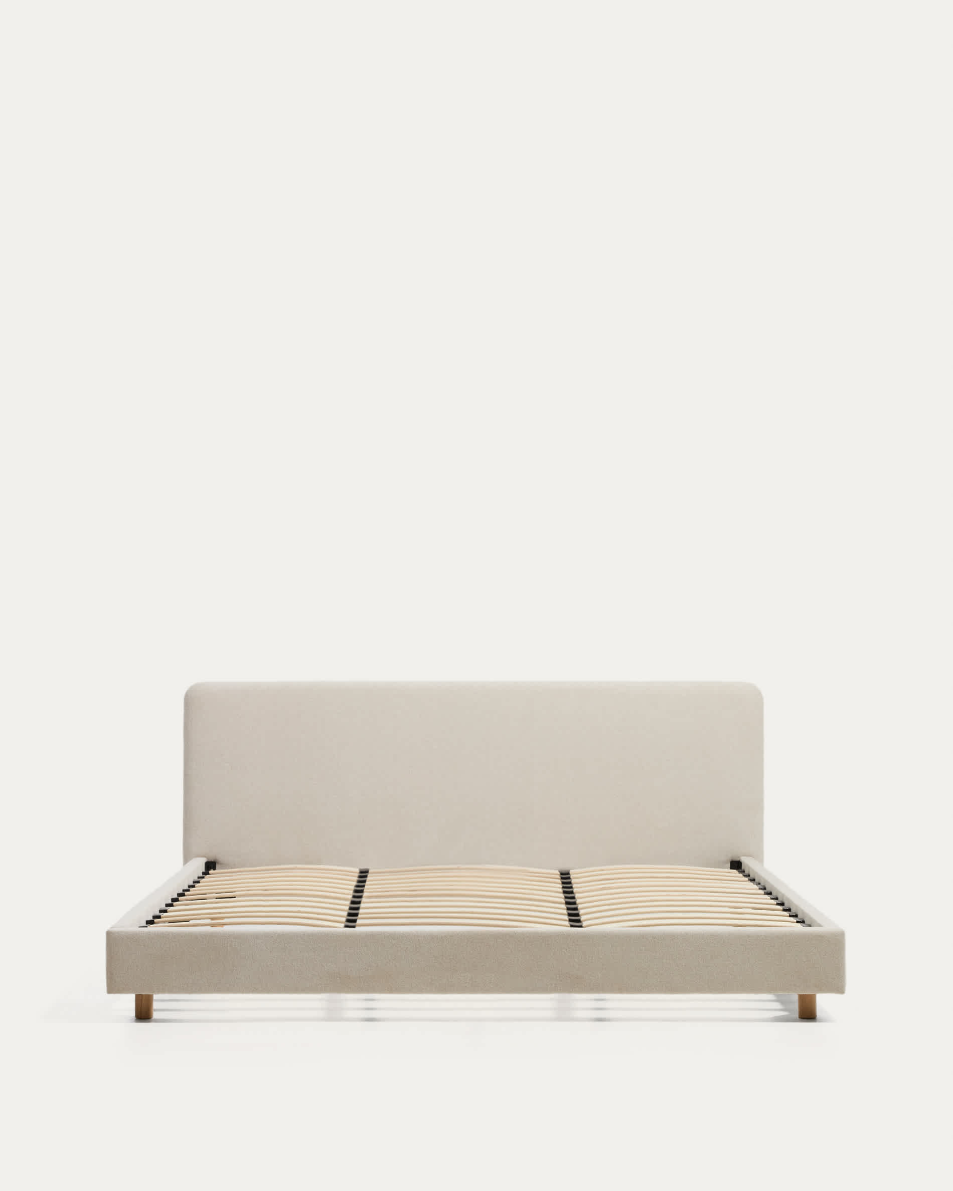 Selven beige chenille bed for 180 x 200cm mattress