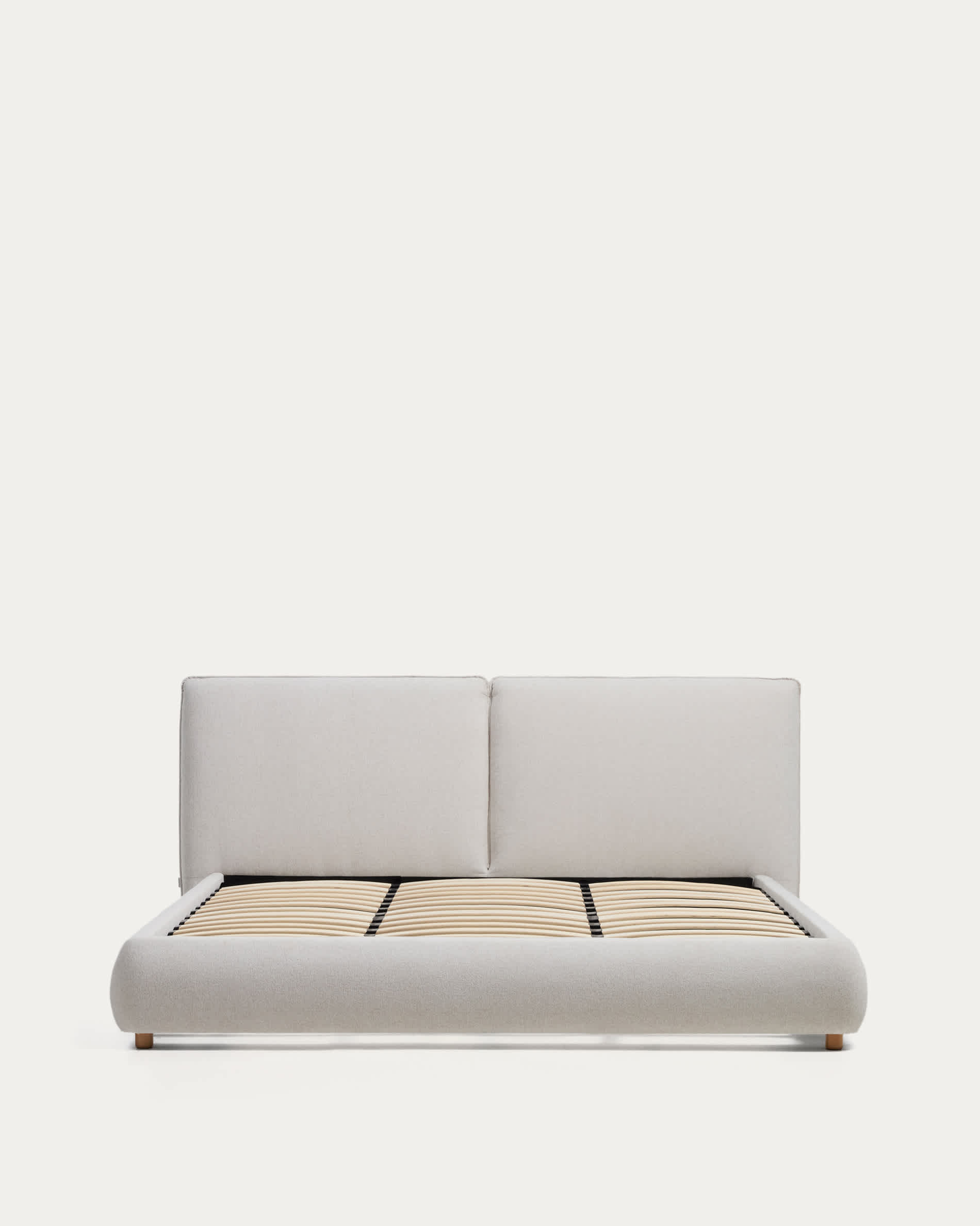 Elerio ecru chenille bed for 180 x 200cm mattress
