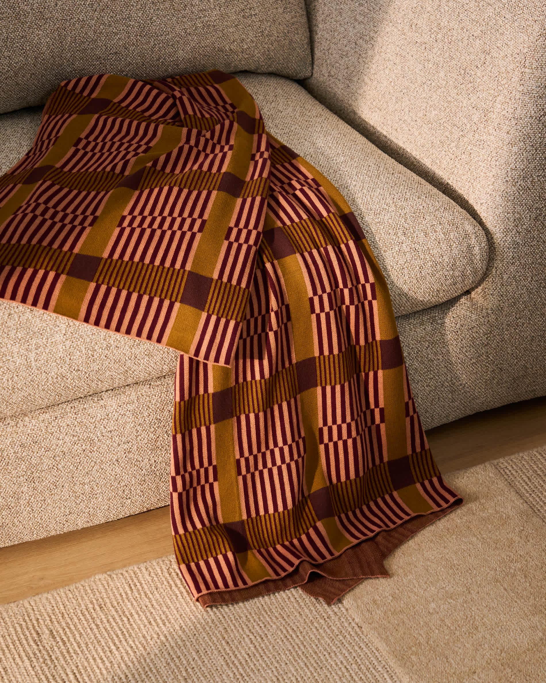 Ately 100% cotton multicoloured blanket 130 x 170 cm