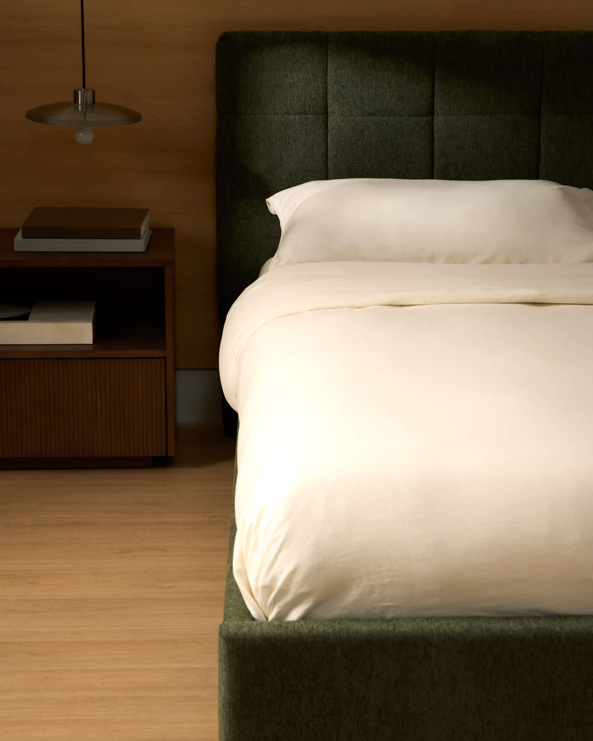 Darnela moss green chenille bed with folding storage base for 90 x 200cm mattress
