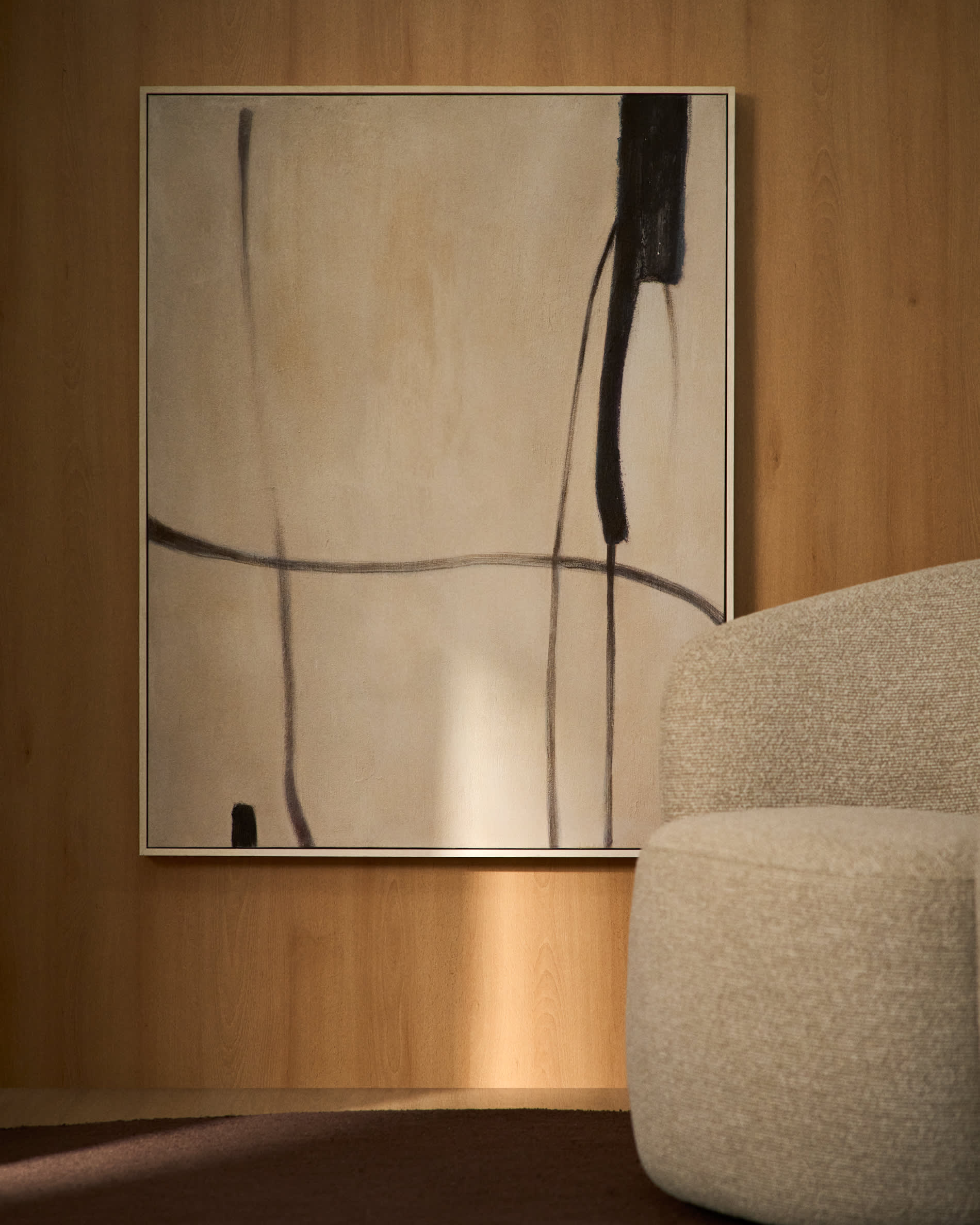 Meril abstract picture in beige 80 x 100cm