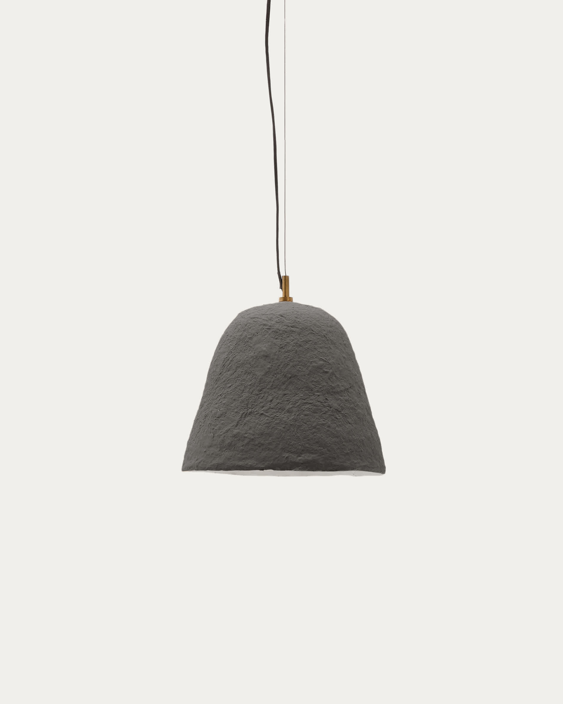 Lisora ceiling lamp in brown papier-mâché Ø25cm