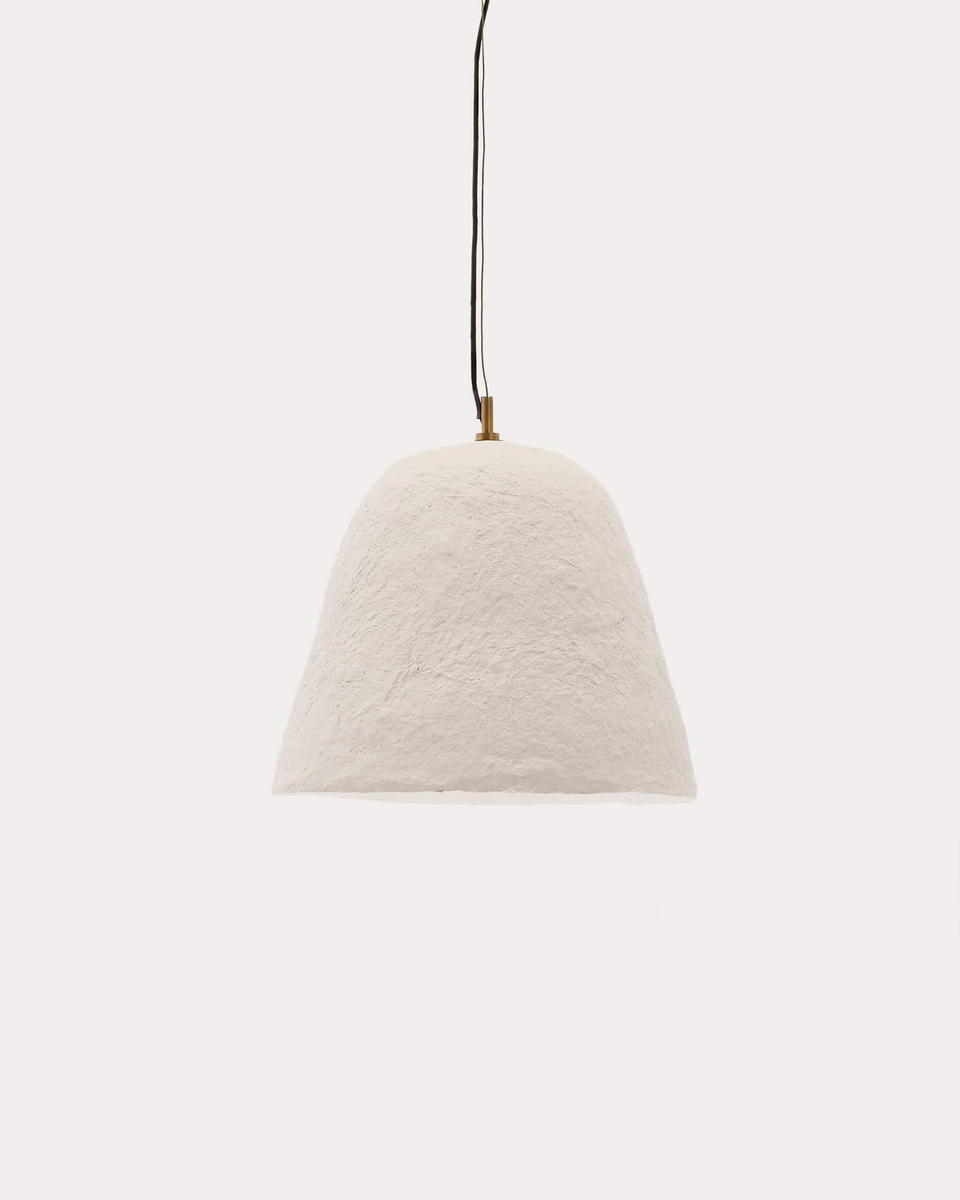 Lisora ceiling lamp in beige papier-mâché Ø35cm