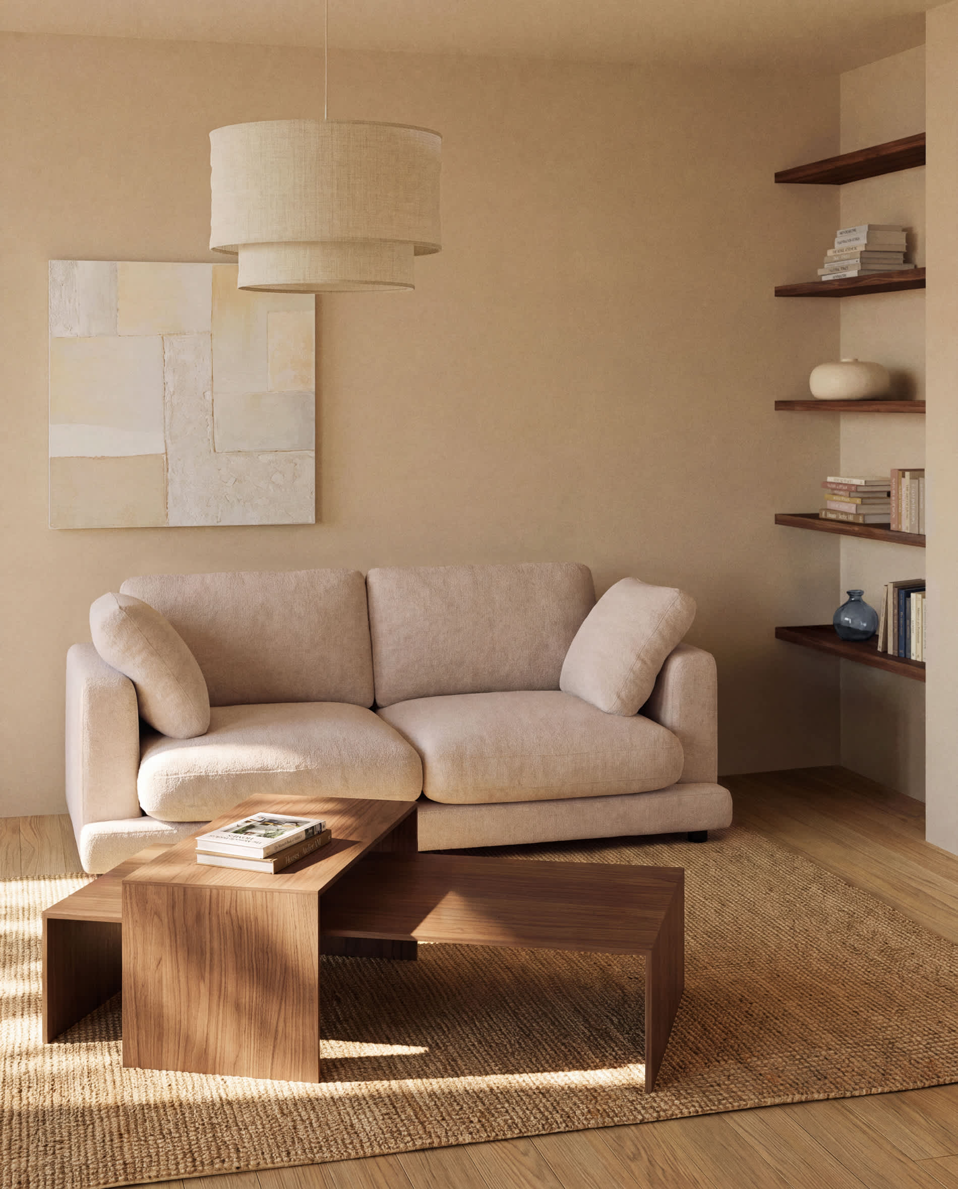 Litto walnut veneer FSC Mix Credit coffee table, 90 x 45 cm